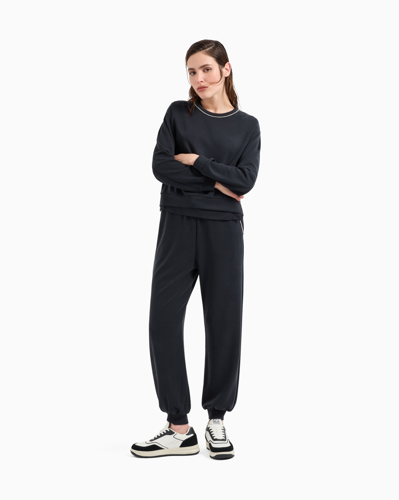 Pantalones de chándal Precious en mezcla de modal elástico Diapositiva 1