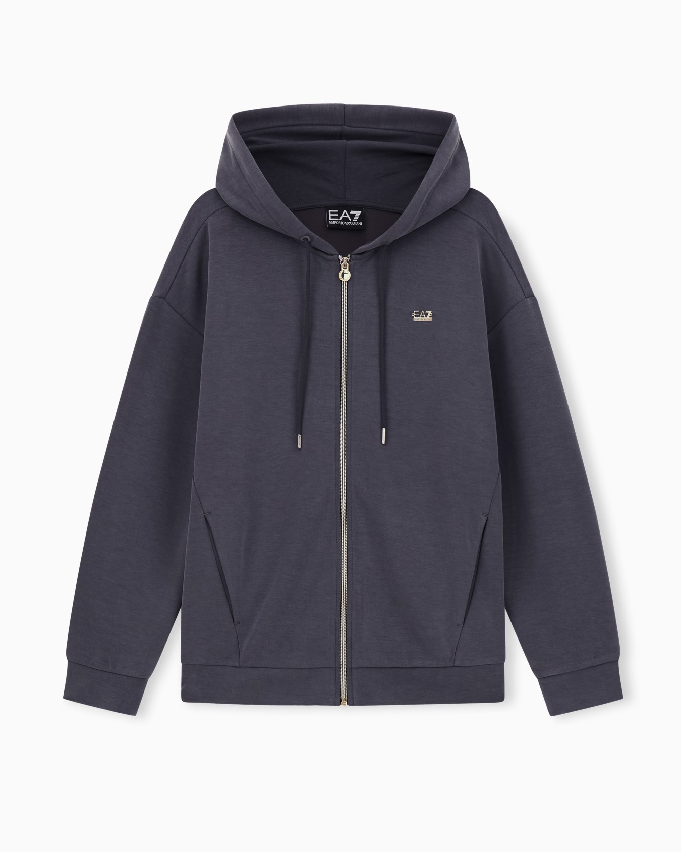 Core Lady hooded sweatshirt in a stretch modal blend interlock Slide 0