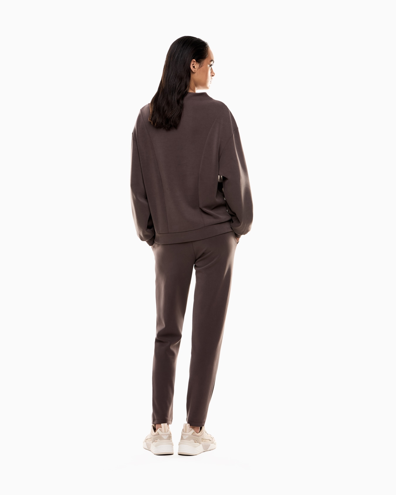Pantalones de chándal de interlock de mezcla de modal elástico Core Lady Diapositiva 2