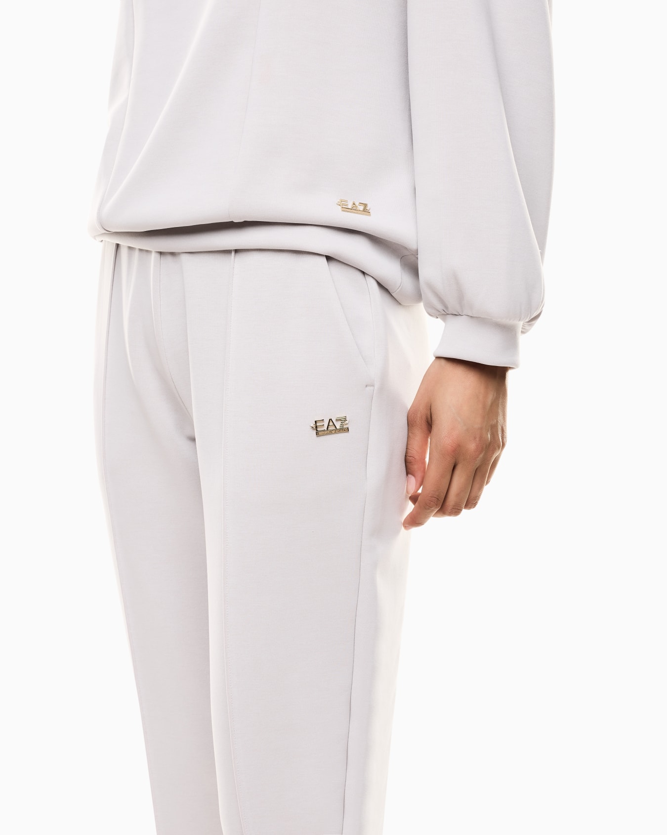 Pantalones de chándal de interlock de mezcla de modal elástico Core Lady Diapositiva 4