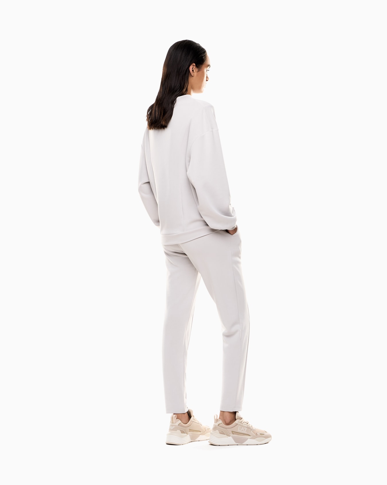 Pantalones de chándal de interlock de mezcla de modal elástico Core Lady Diapositiva 2