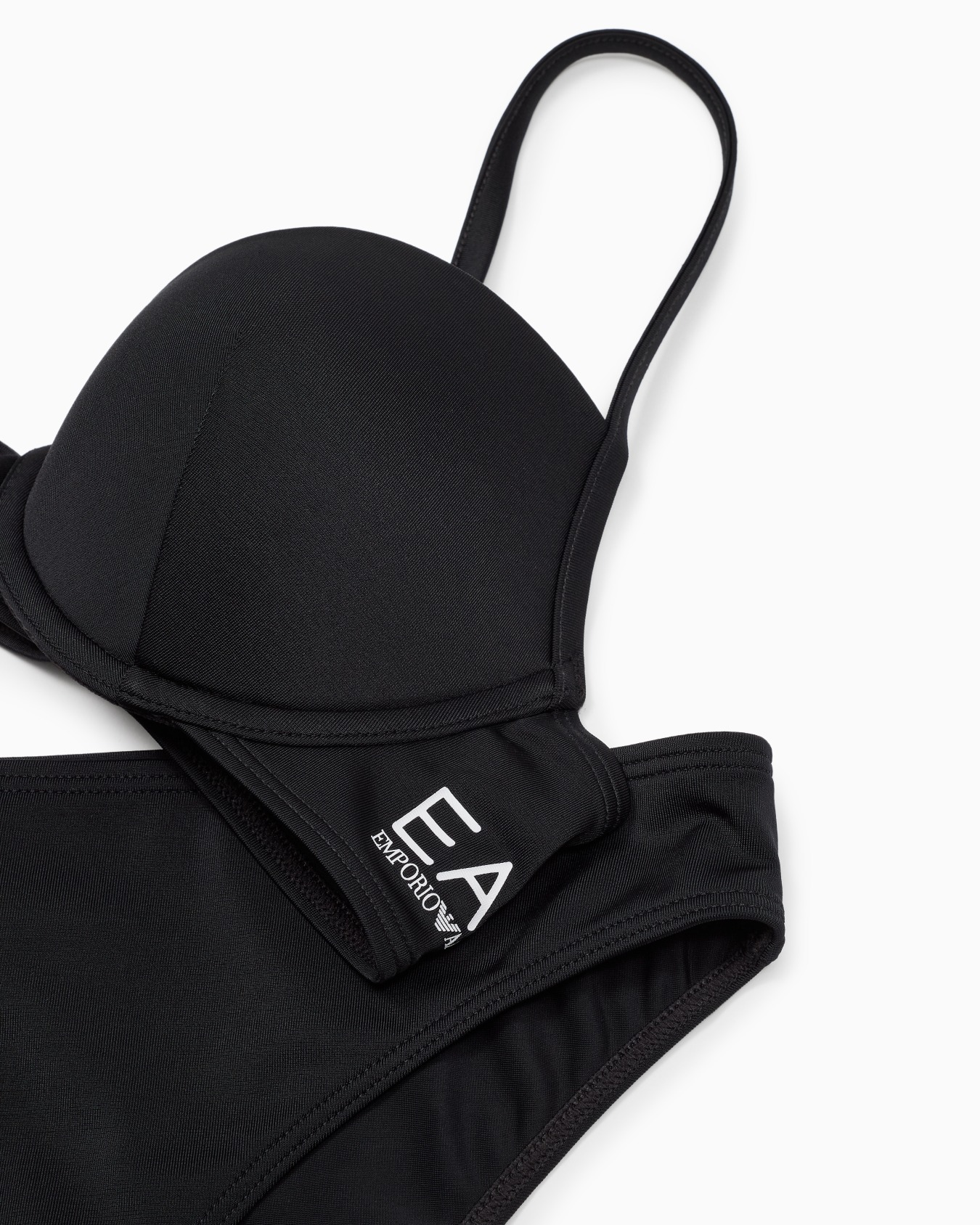 Push-up bralette bikini with logo Slide 1