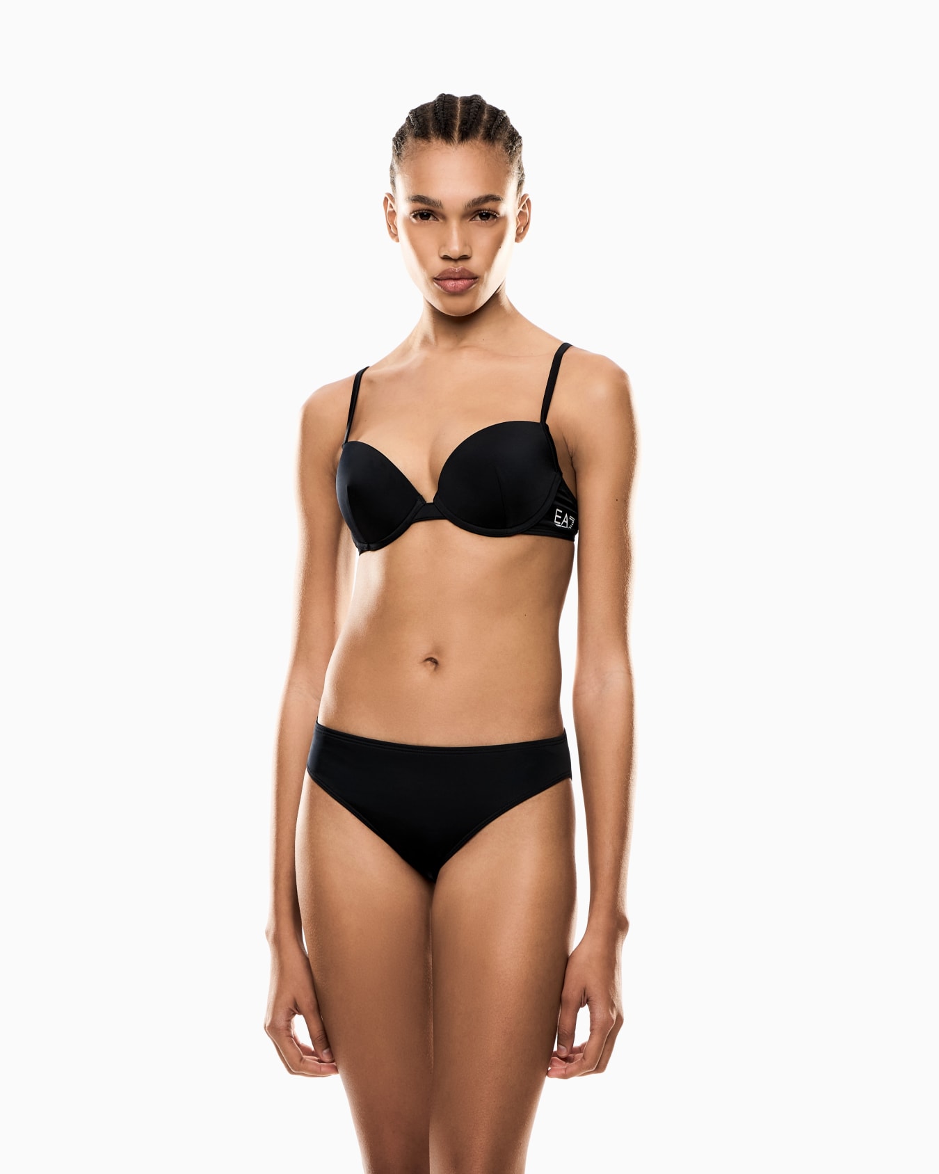 Push-up bralette bikini with logo Slide 3