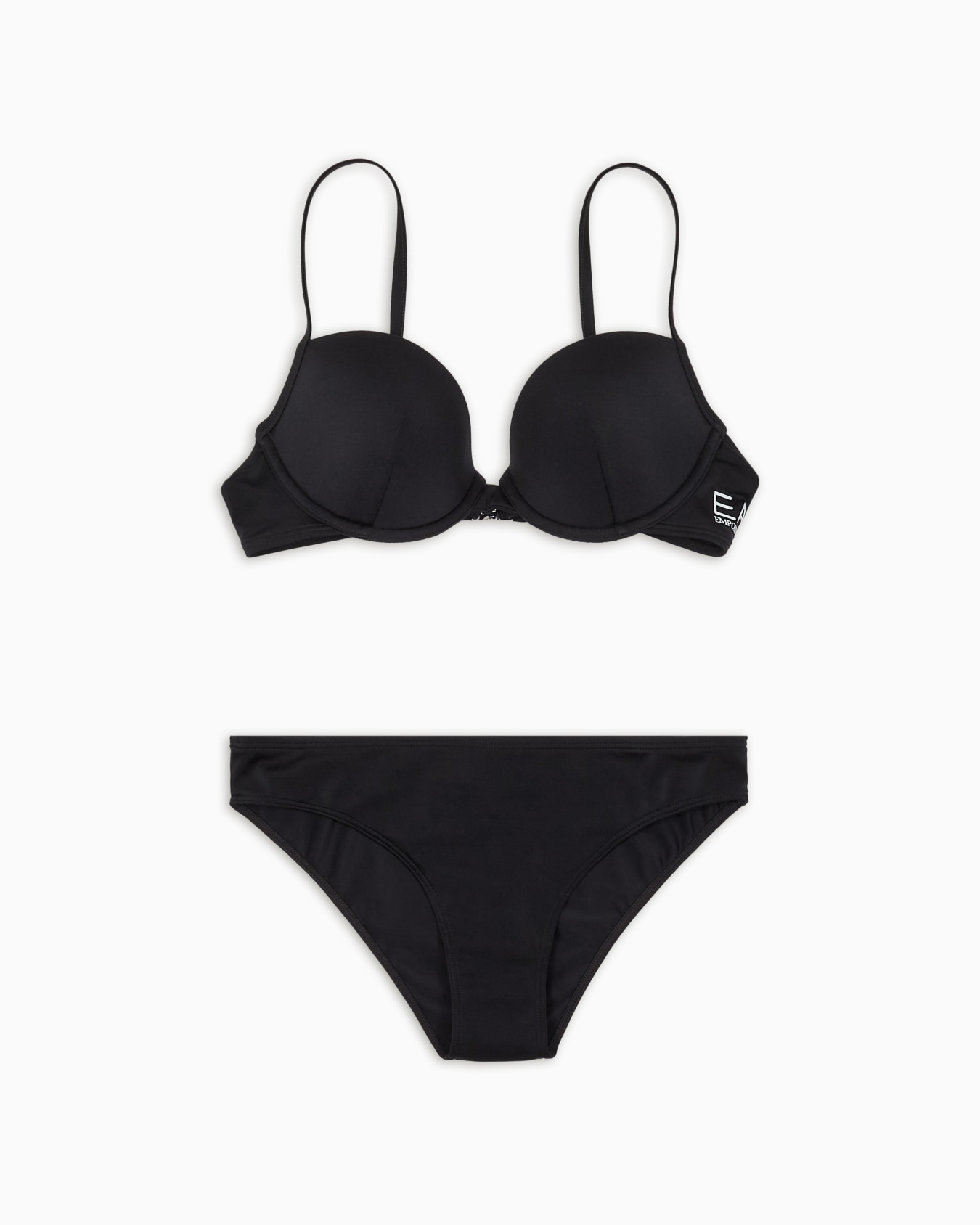 Push-up bralette bikini with logo Slide 0
