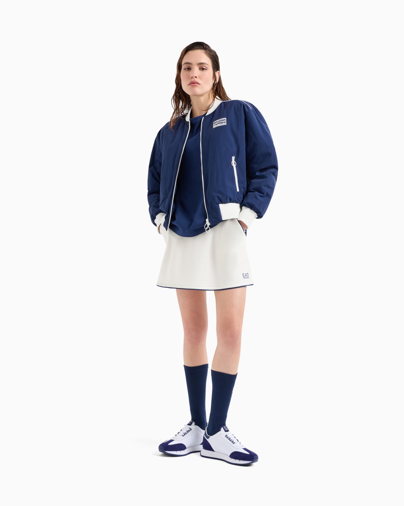 Tennis Club stretch-nylon bomber jacket Slide 1