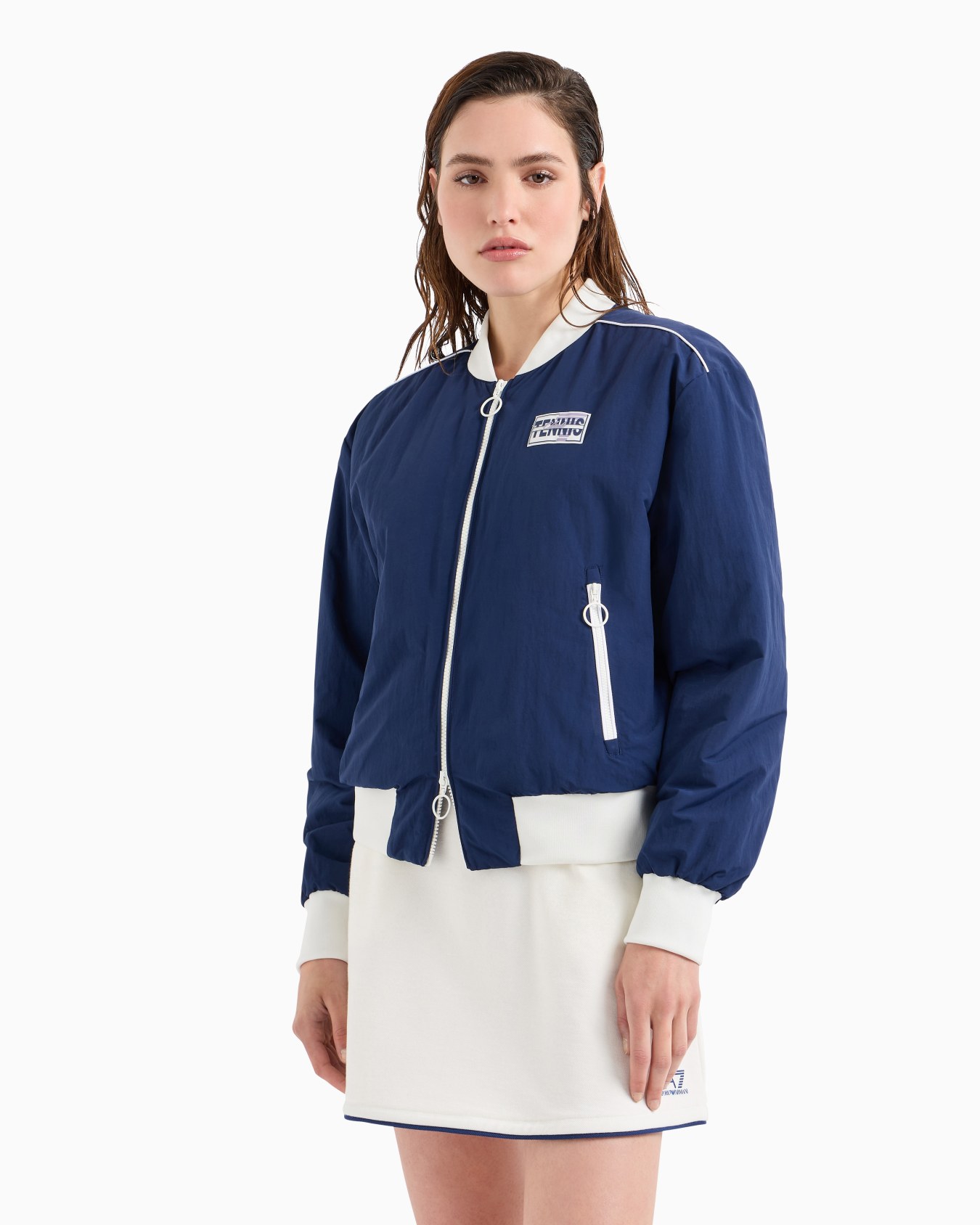 Tennis Club stretch-nylon bomber jacket Slide 3