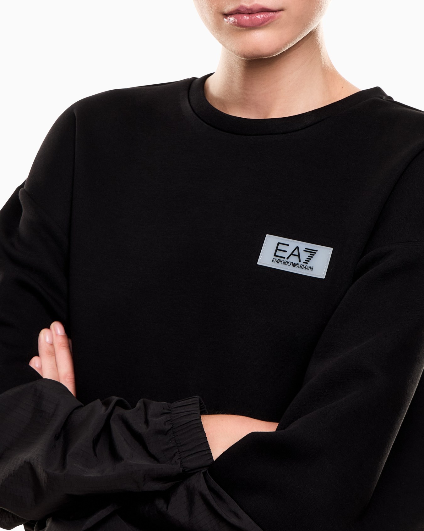 Contemporary Sport crew-neck sweatshirt with scuba inserts Slide 4