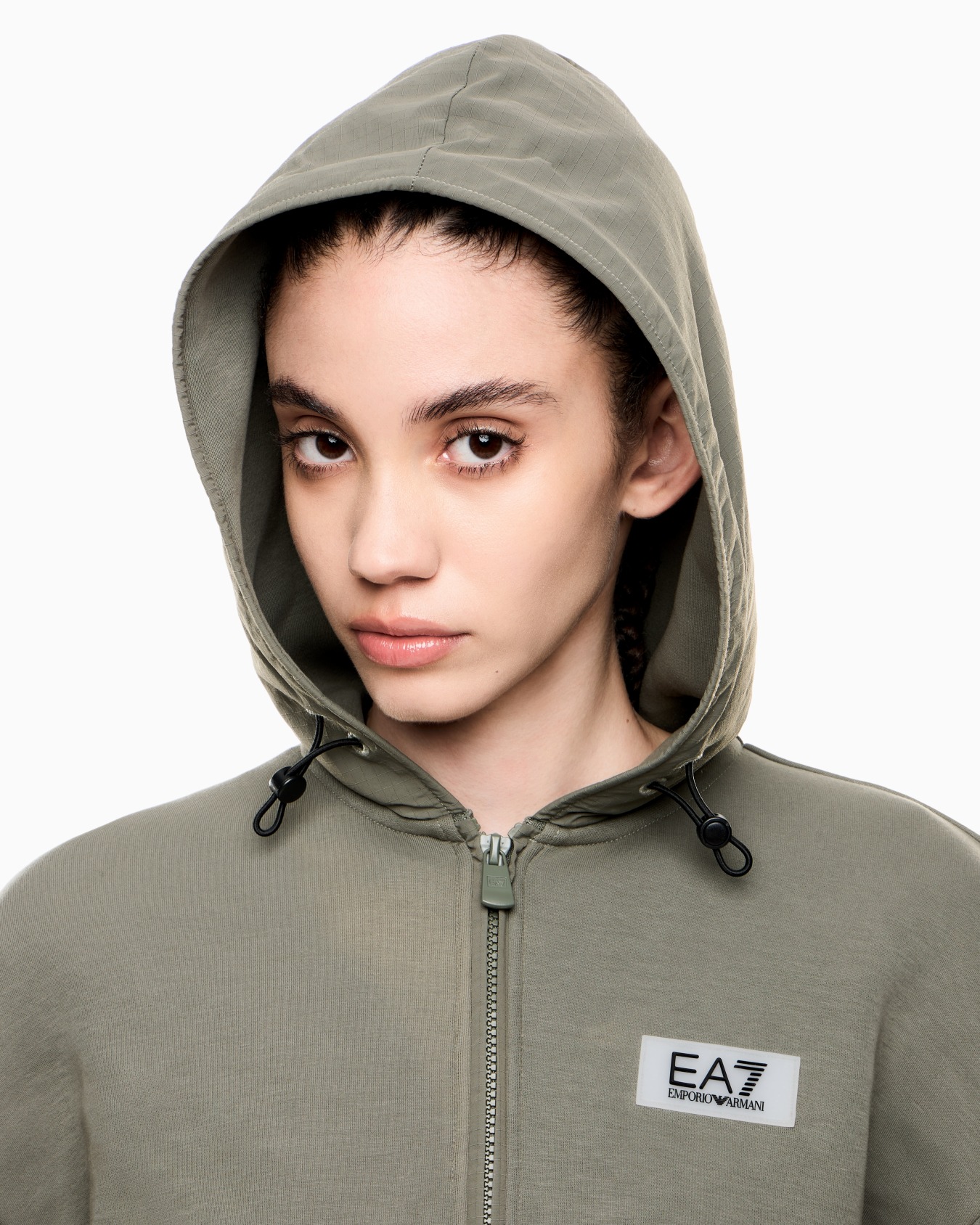 Contemporary Sport hooded sweatshirt with scuba inserts Slide 4
