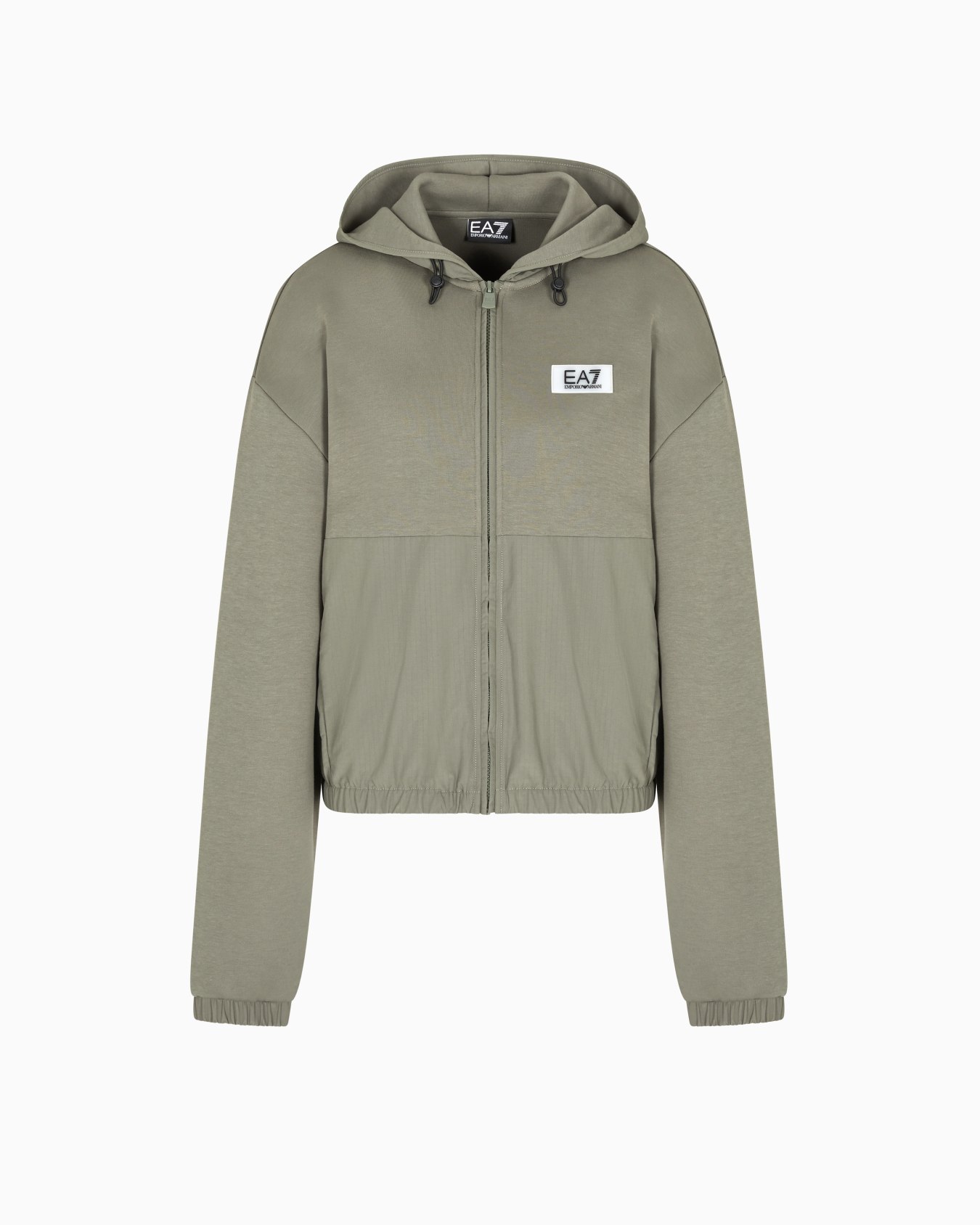 Contemporary Sport hooded sweatshirt with scuba inserts Slide 0