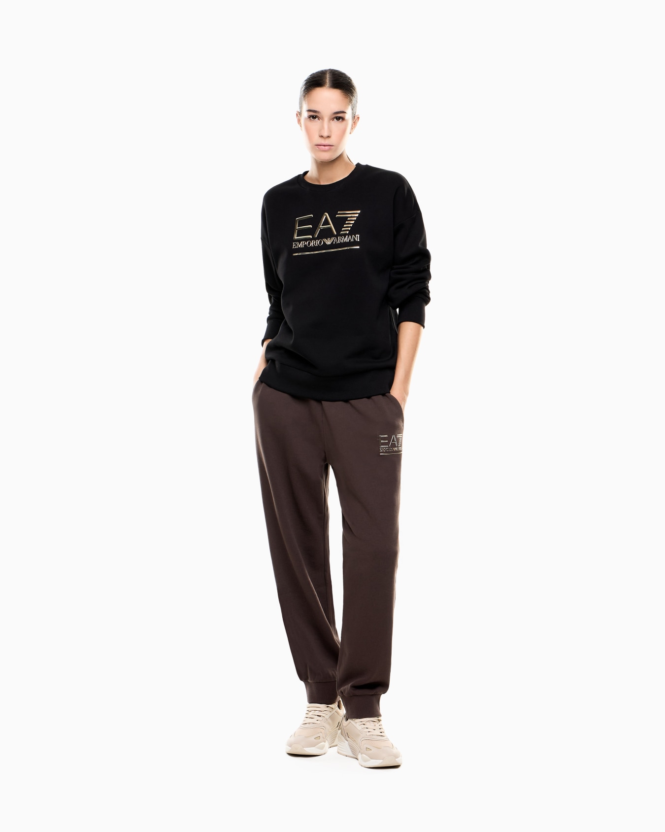 Visibility cotton-blend joggers Diapositiva 1