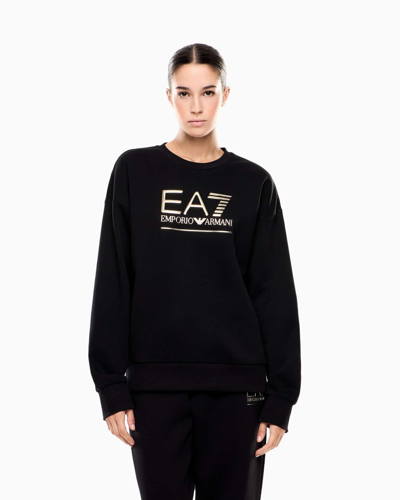 Visibility cotton-blend sweatshirt with oversized logo Slide 3