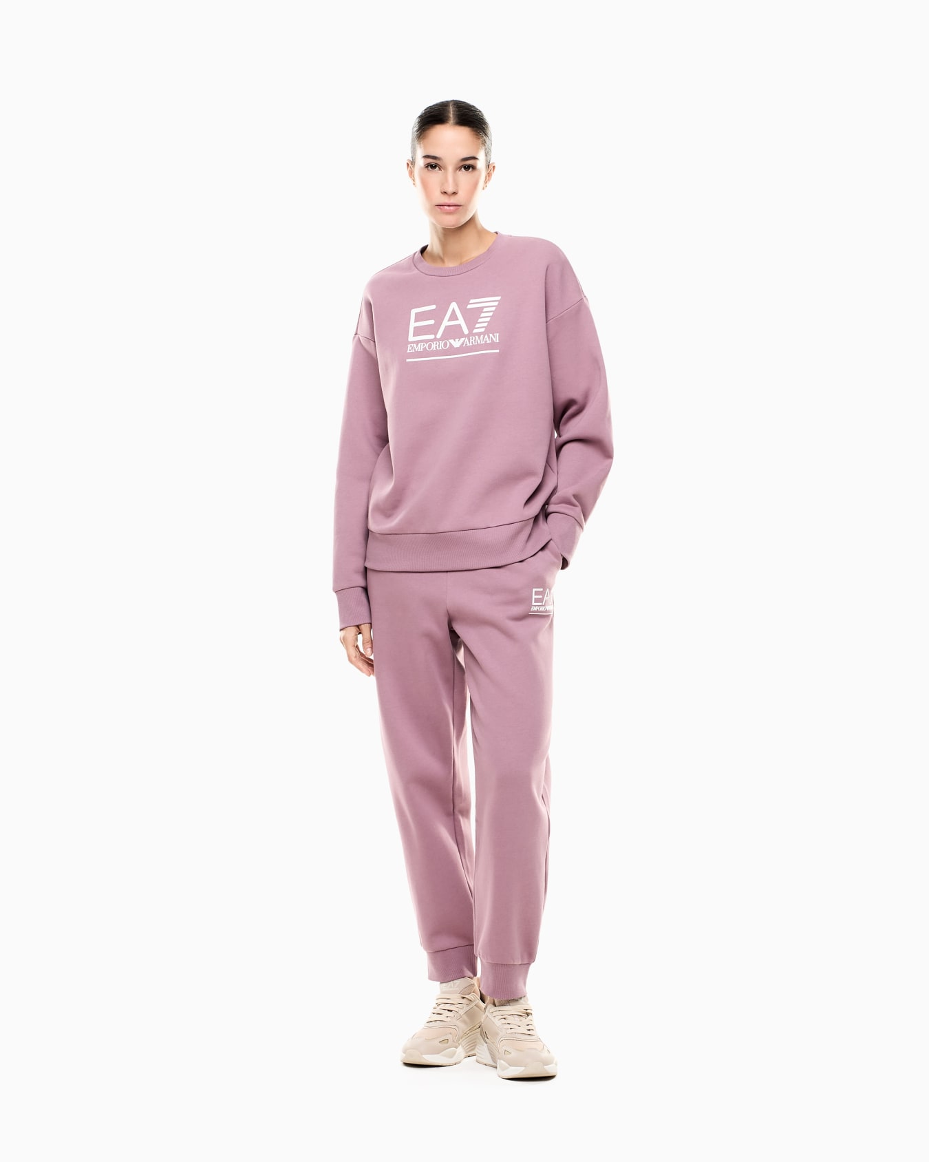 Visibility cotton-blend sweatshirt with oversized logo Slide 1