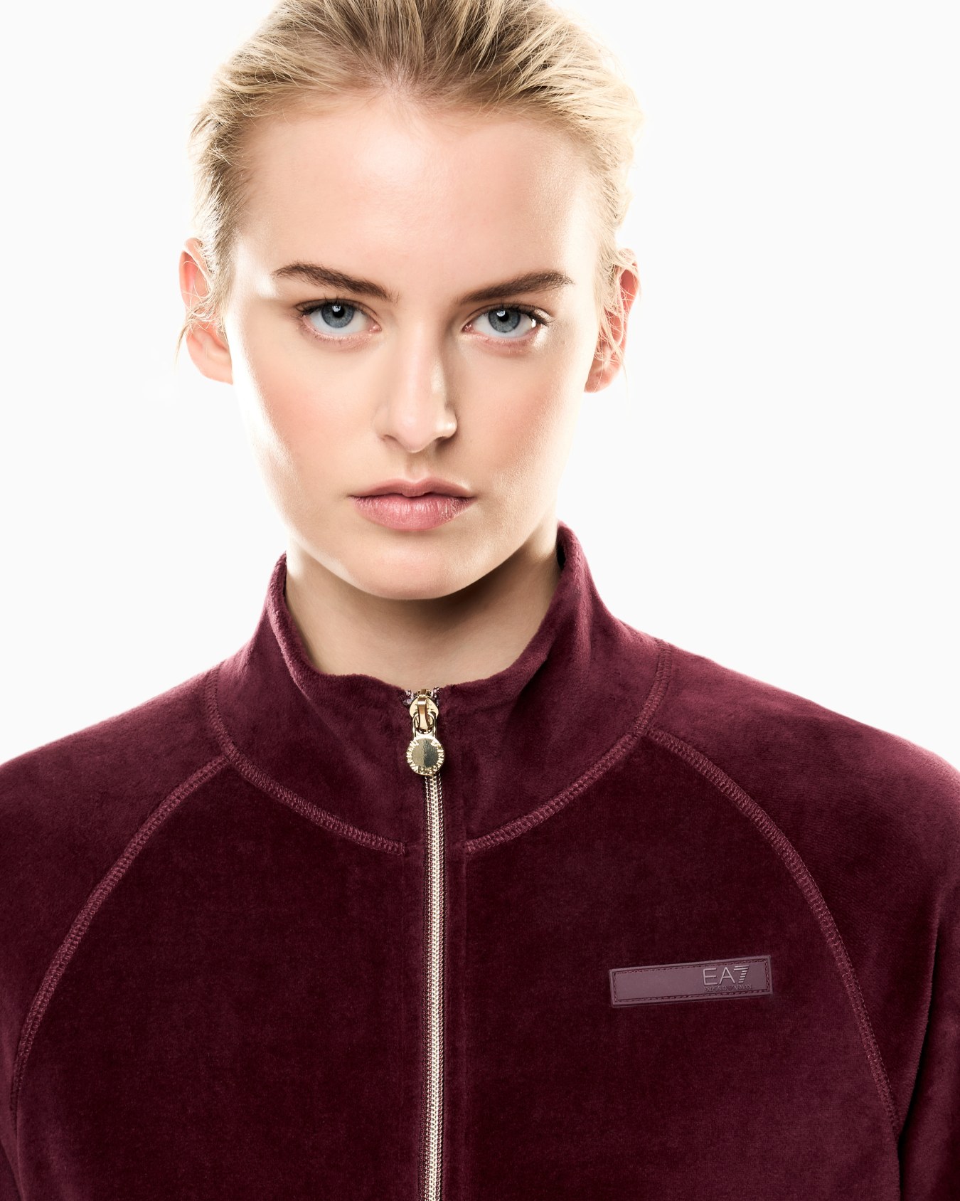 Athletic Velour zip-up sweatshirt in stretch chenille Slide 4