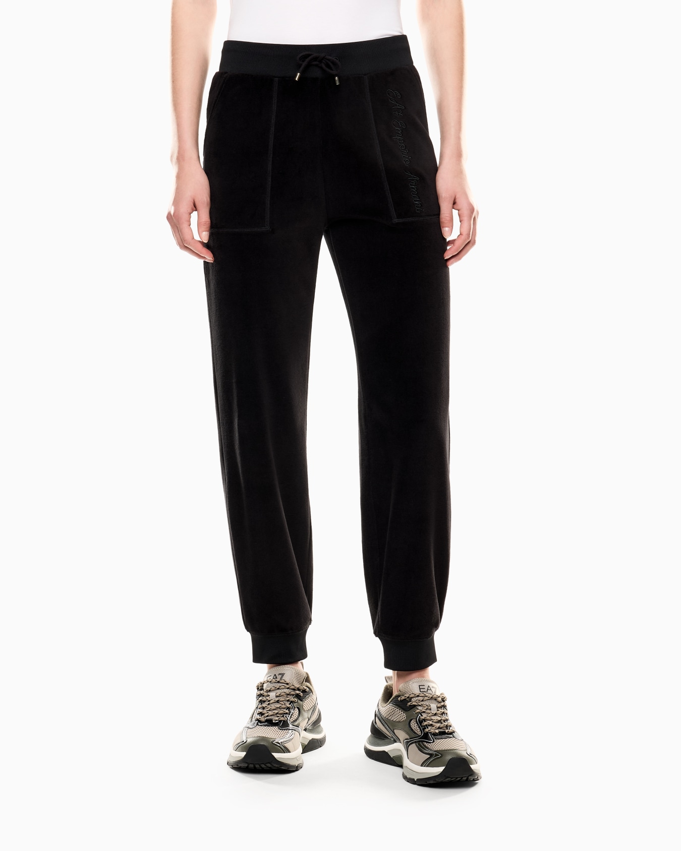 Athletic Velours Jogginghose aus Stretch-Chenille Folie 3