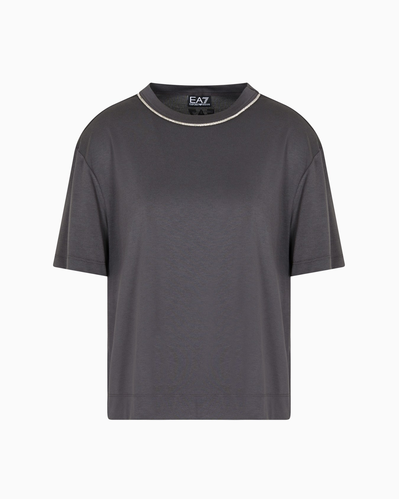 Camiseta de cuello redondo de mezcla de viscosa Precious Diapositiva 0