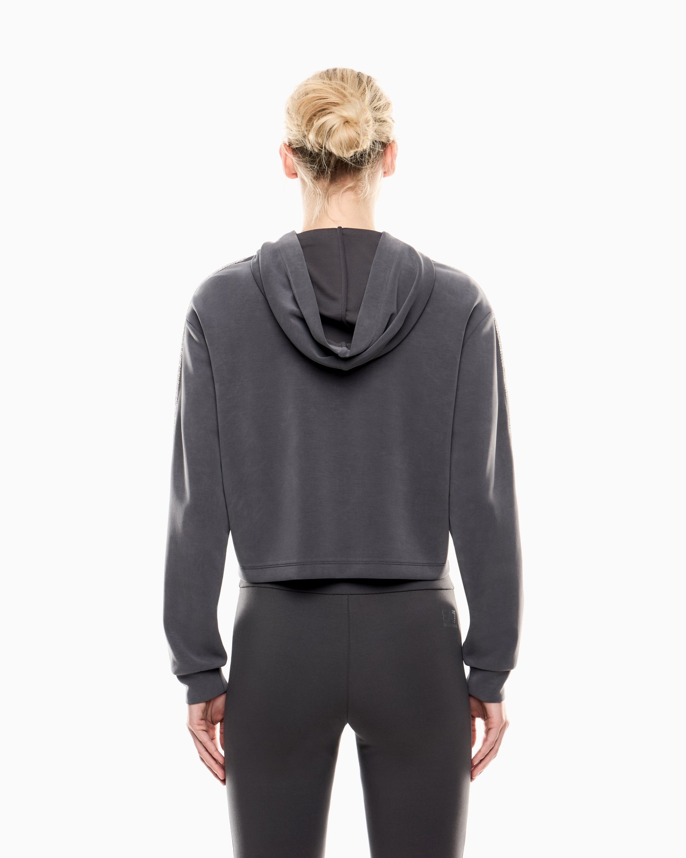 Precious stretch-modal interlock zip-up sweatshirt Slide 2