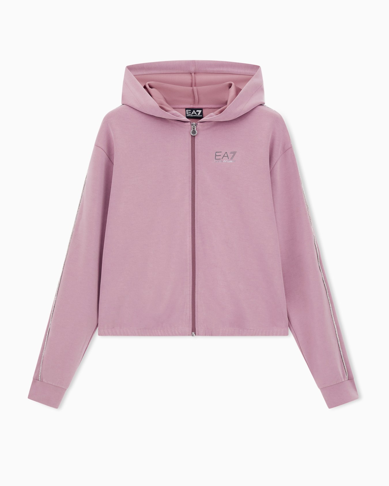 Precious stretch-modal interlock zip-up sweatshirt Slide 0
