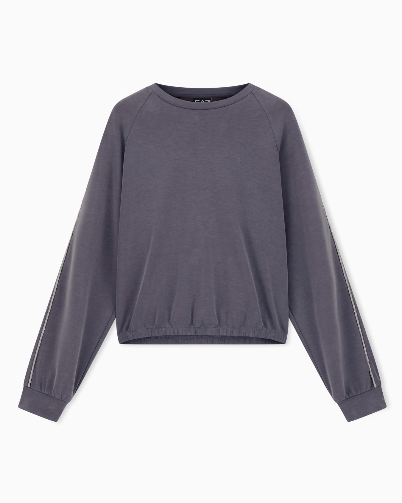 Precious crew-neck sweatshirt in stretch modal interlock Slide 0