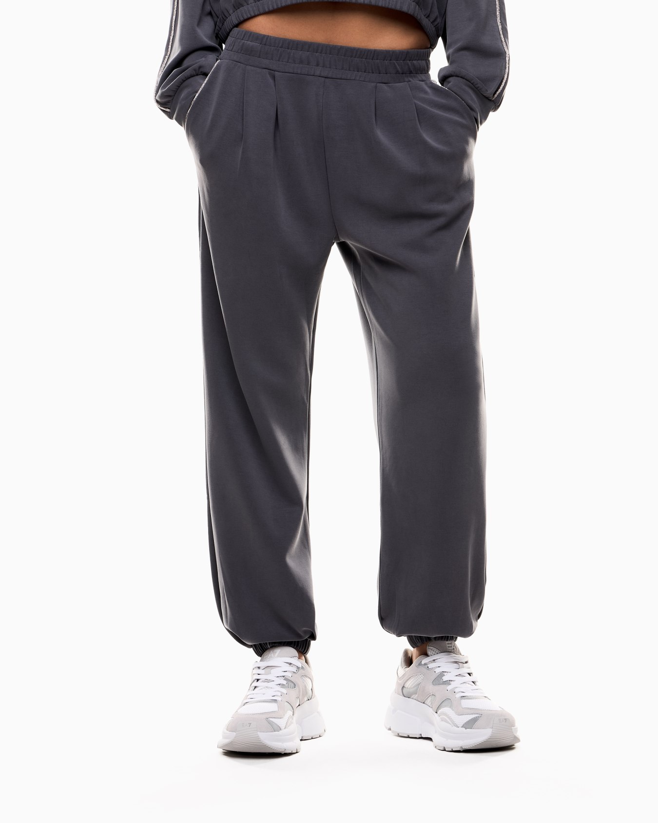 Pantalones de chándal de interlock de modal elástico Precious Diapositiva 3