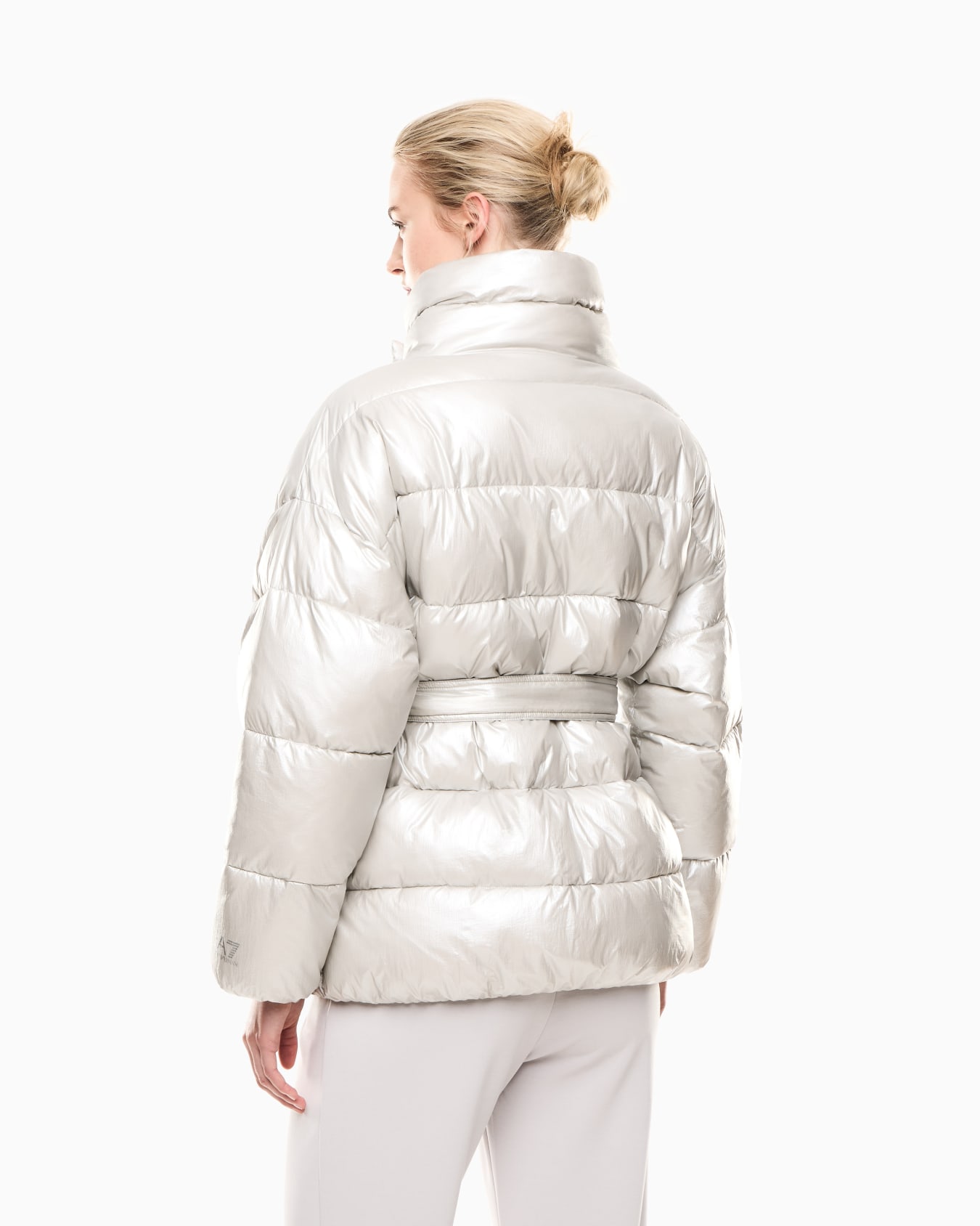 Precious padded jacket in pearlescent-effect nylon Slide 2
