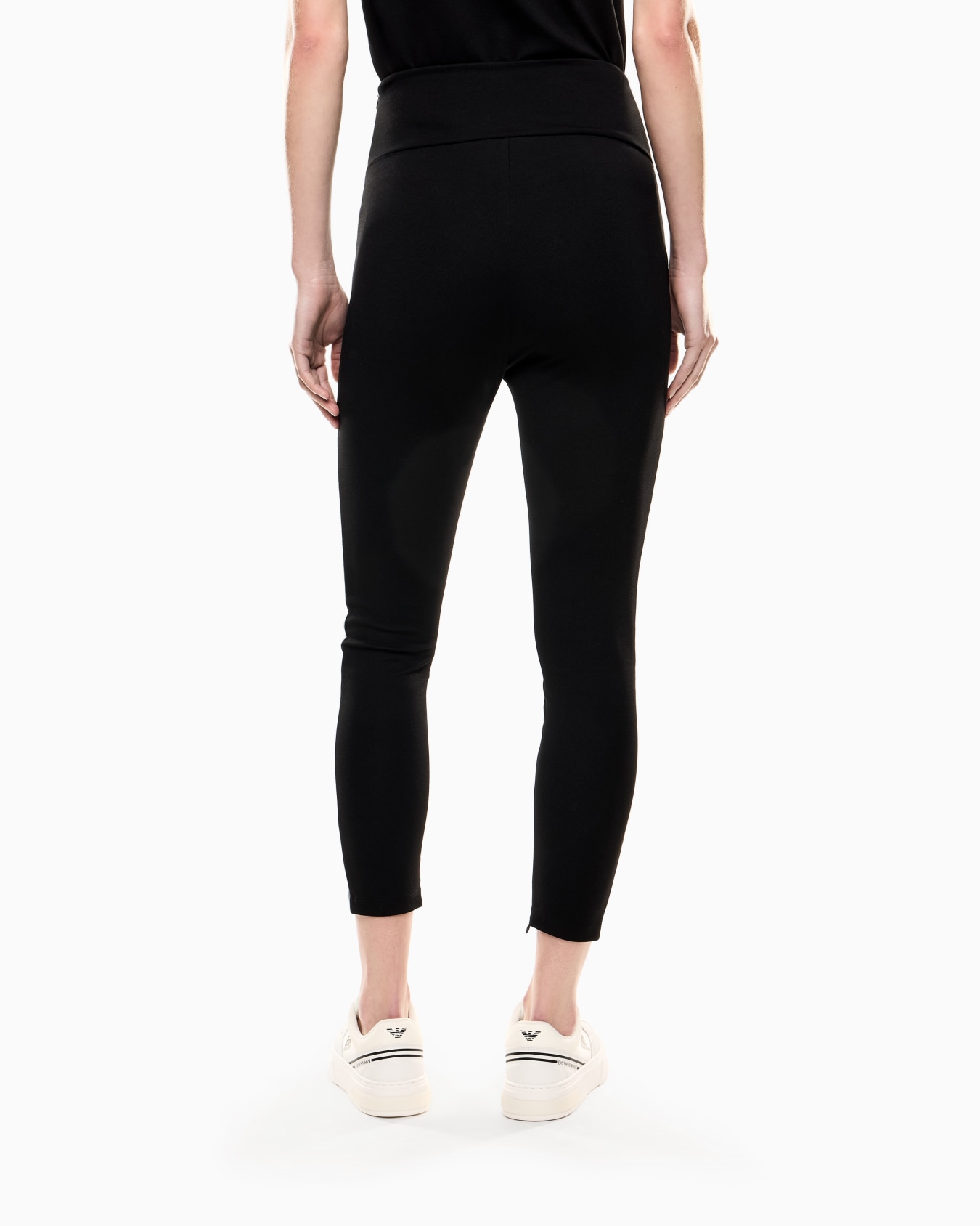 Winter Mix leggings with leather-effect fabric inserts Slide 2