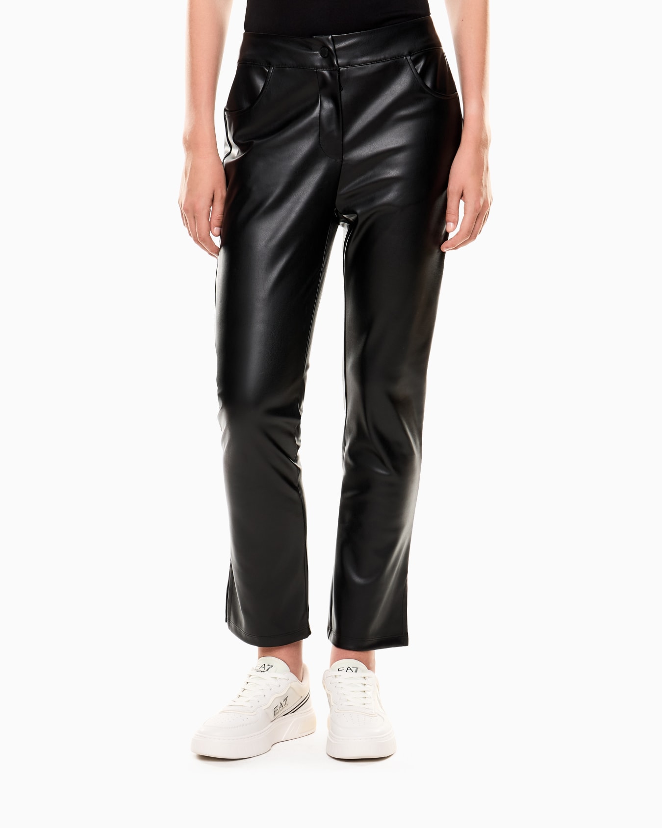 Pantaloni Winter Mix in tessuto effetto pelle Slide 3