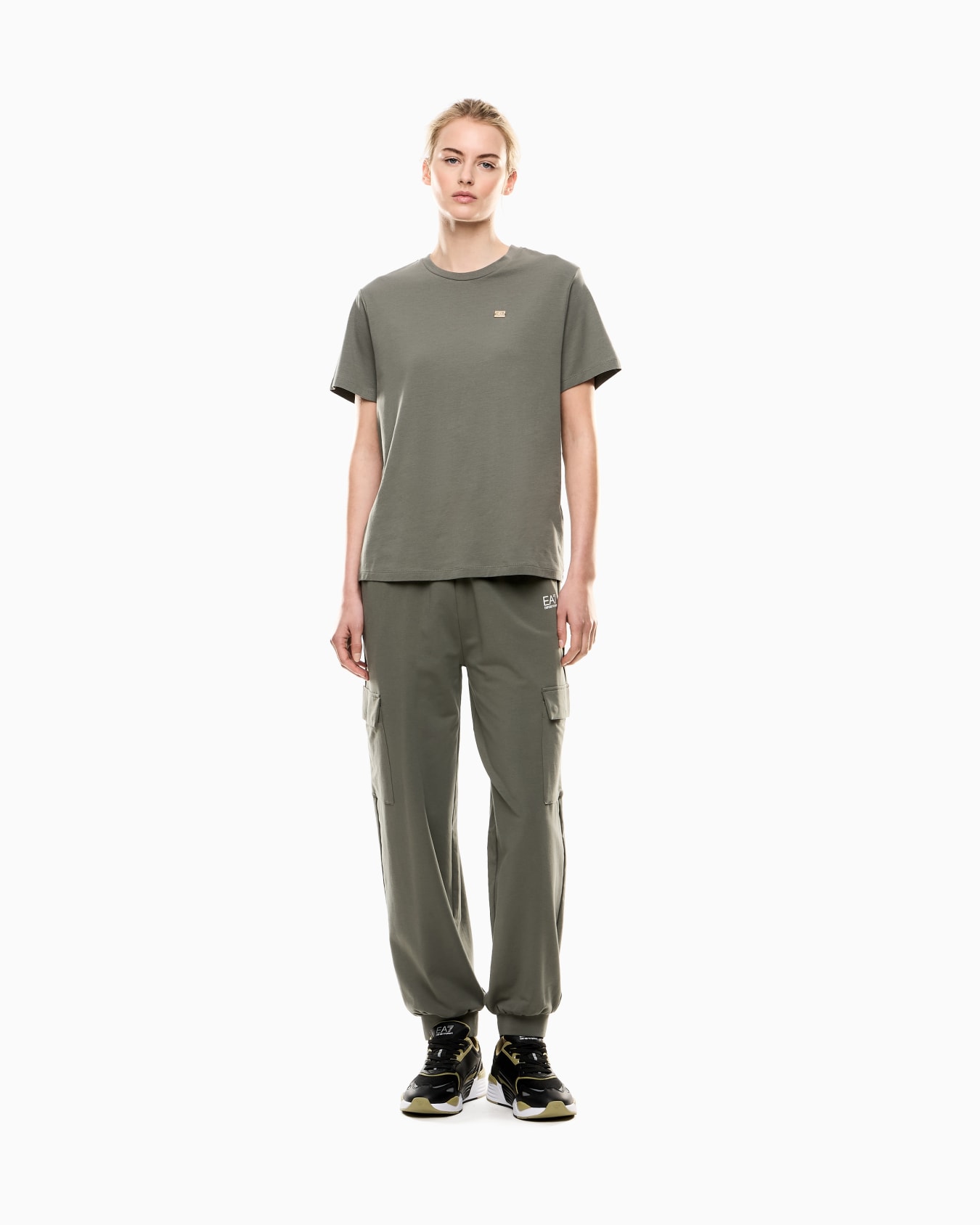 Core Lady short-sleeved T-shirt in stretch cotton jersey Slide 1