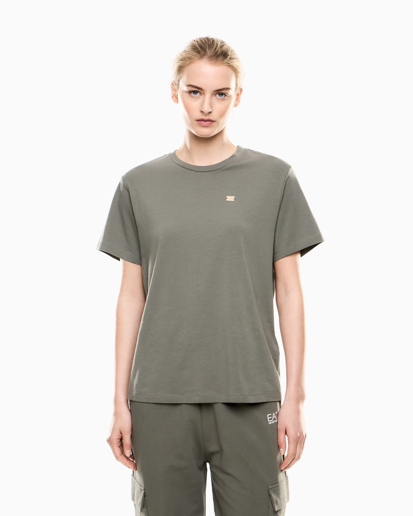 Core Lady short-sleeved T-shirt in stretch cotton jersey Slide 3
