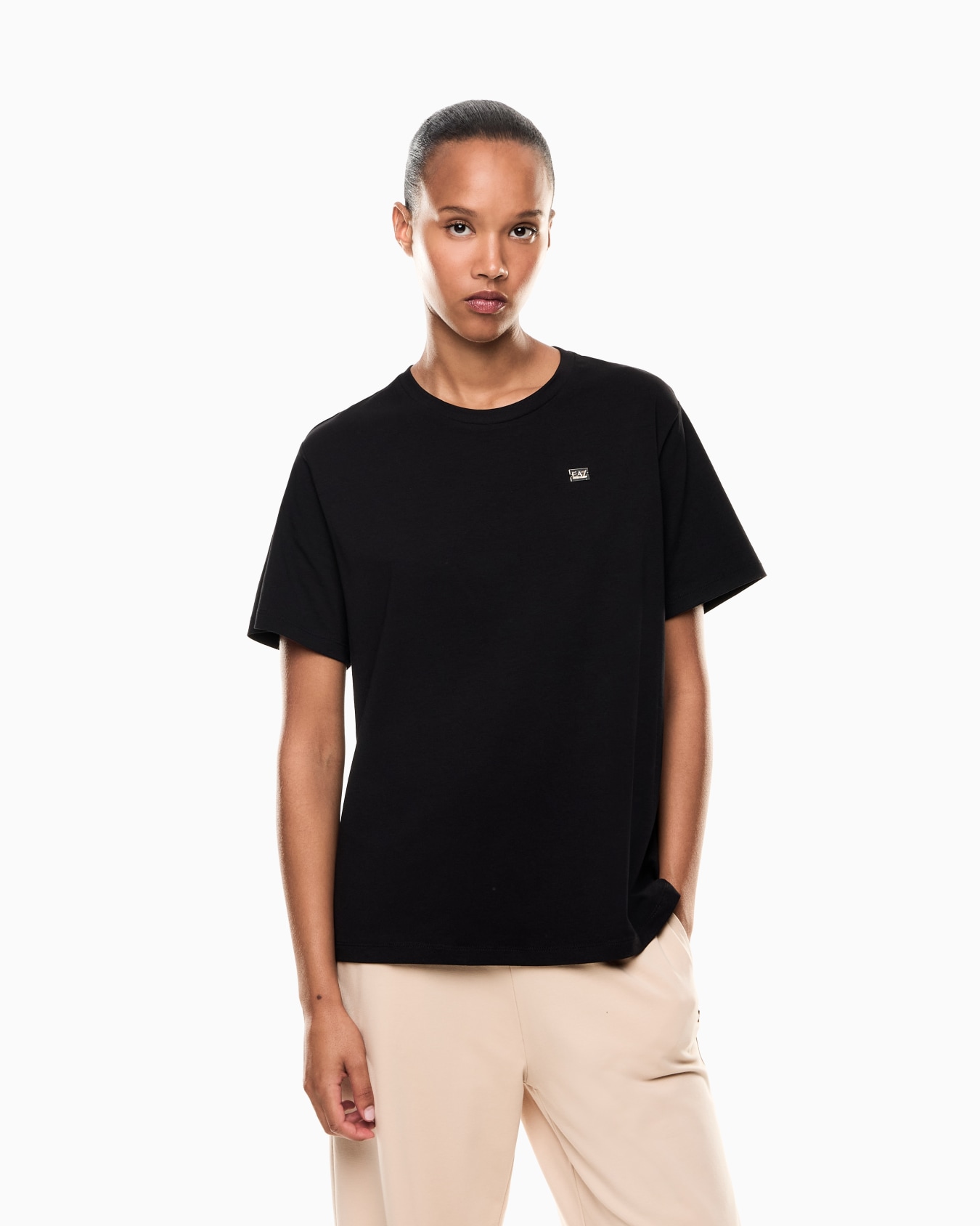 Core Lady short-sleeved T-shirt in stretch cotton jersey Slide 3