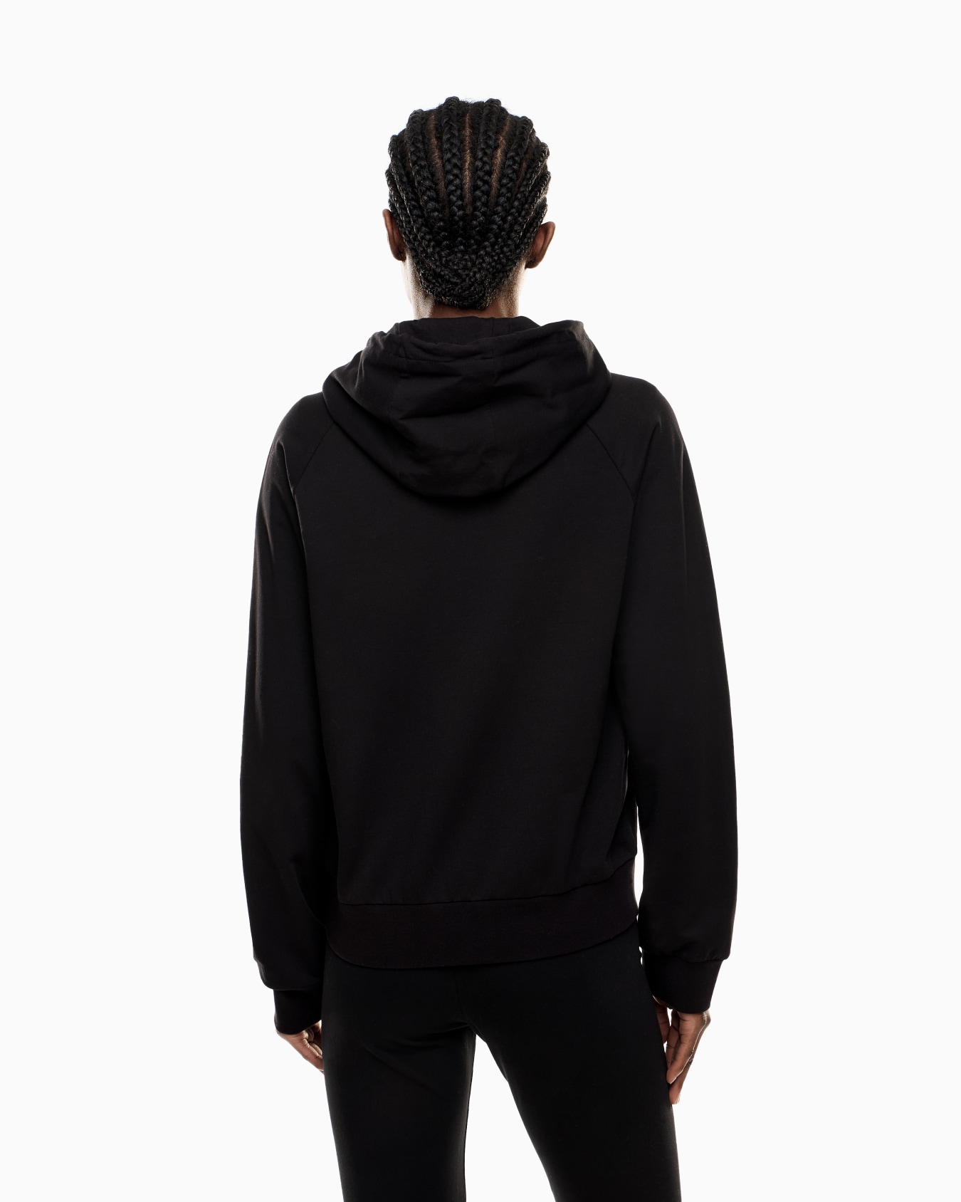 Stretch-cotton hooded Core Lady sweatshirt Slide 2
