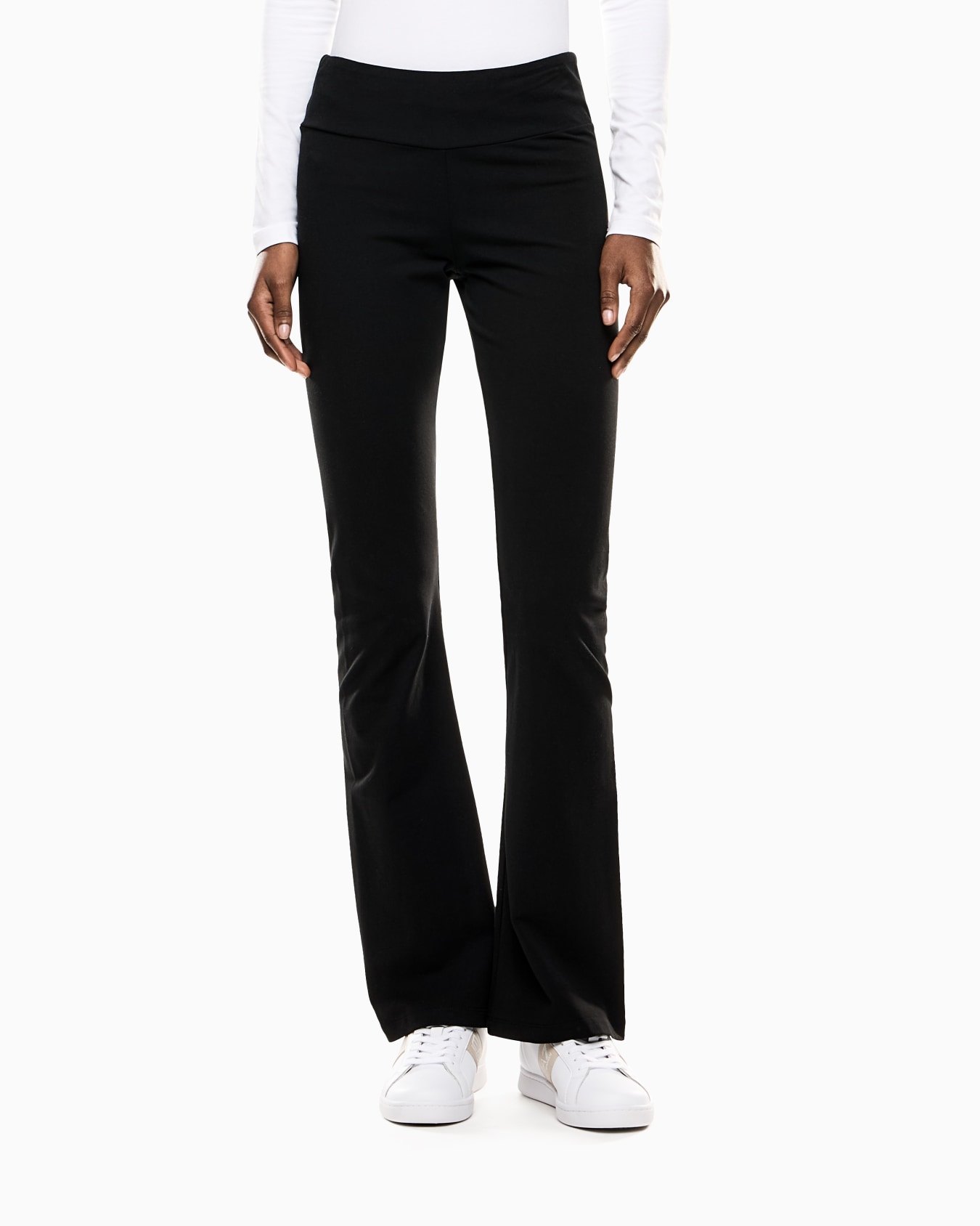 Core Lady stretch-cotton jersey bootcut leggings Slide 3