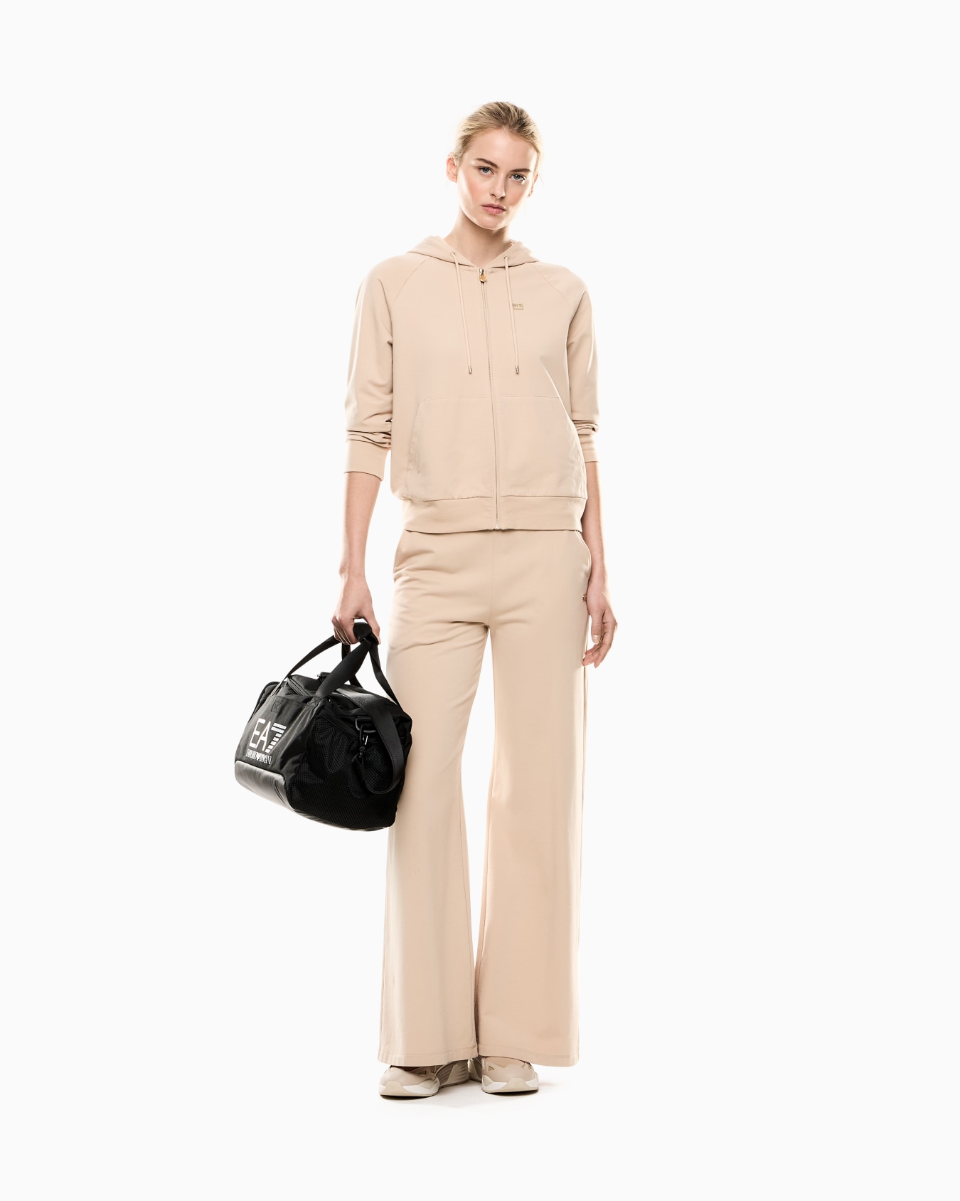 Core Lady stretch-cotton wide-leg trousers Slide 1
