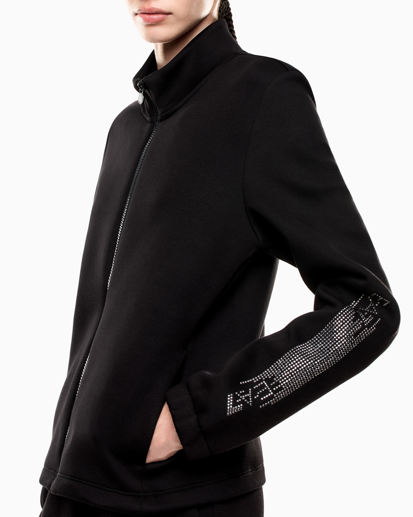 Logo Series cotton-blend zip-up sweatshirt Slide 4