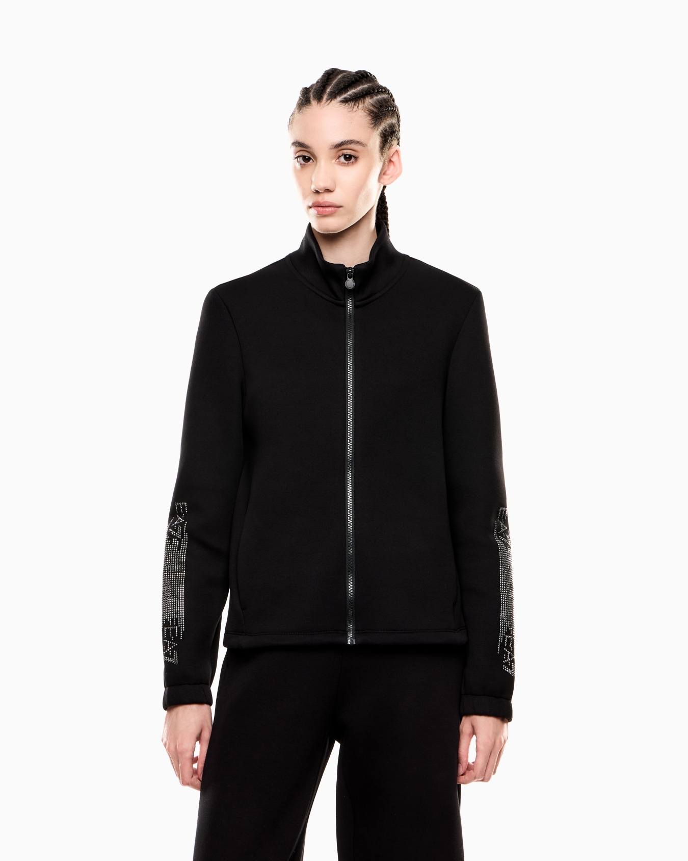Logo Series cotton-blend zip-up sweatshirt Slide 3