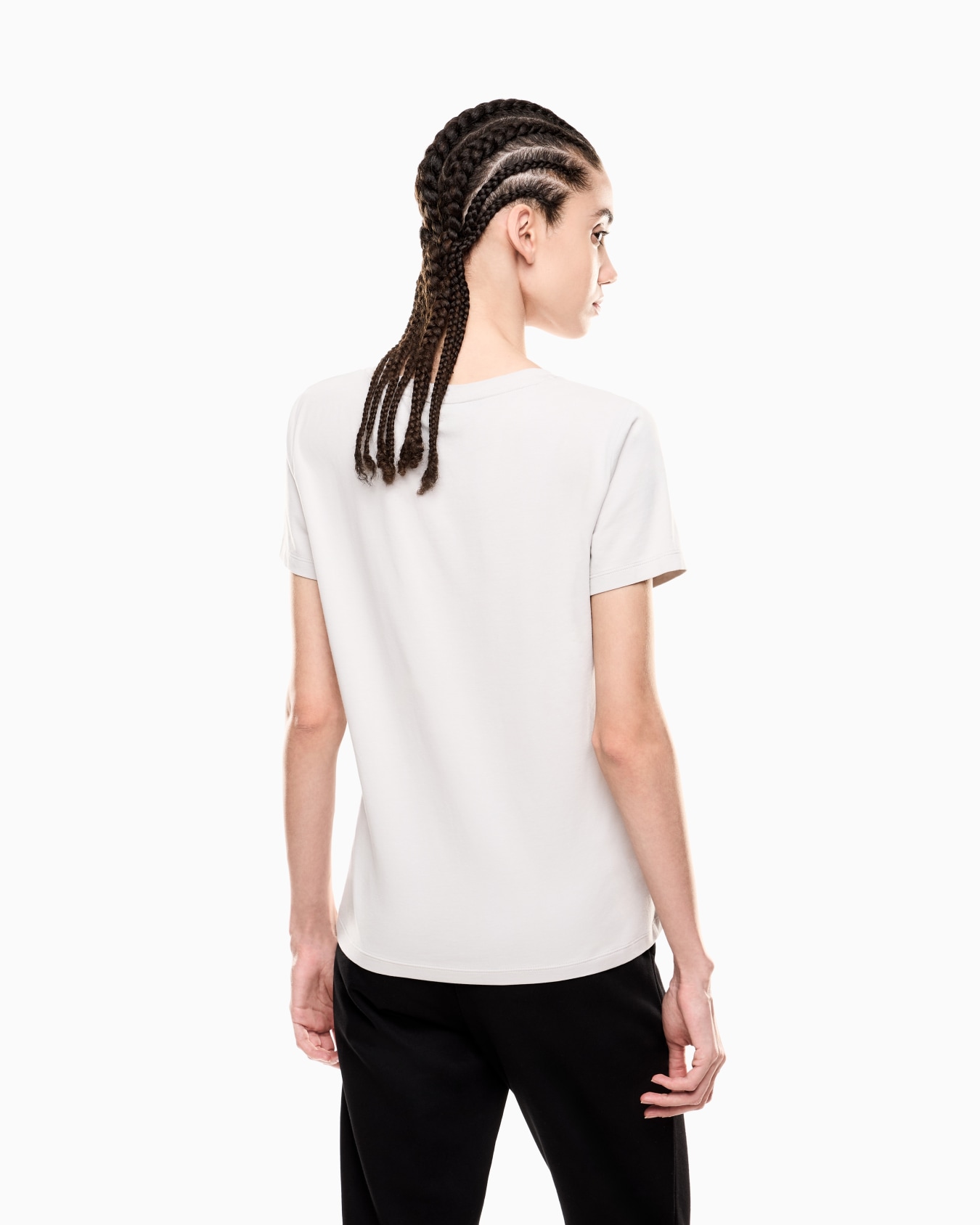 Logo Series stretch-cotton crew-neck T-shirt with rhinestones Slide 2