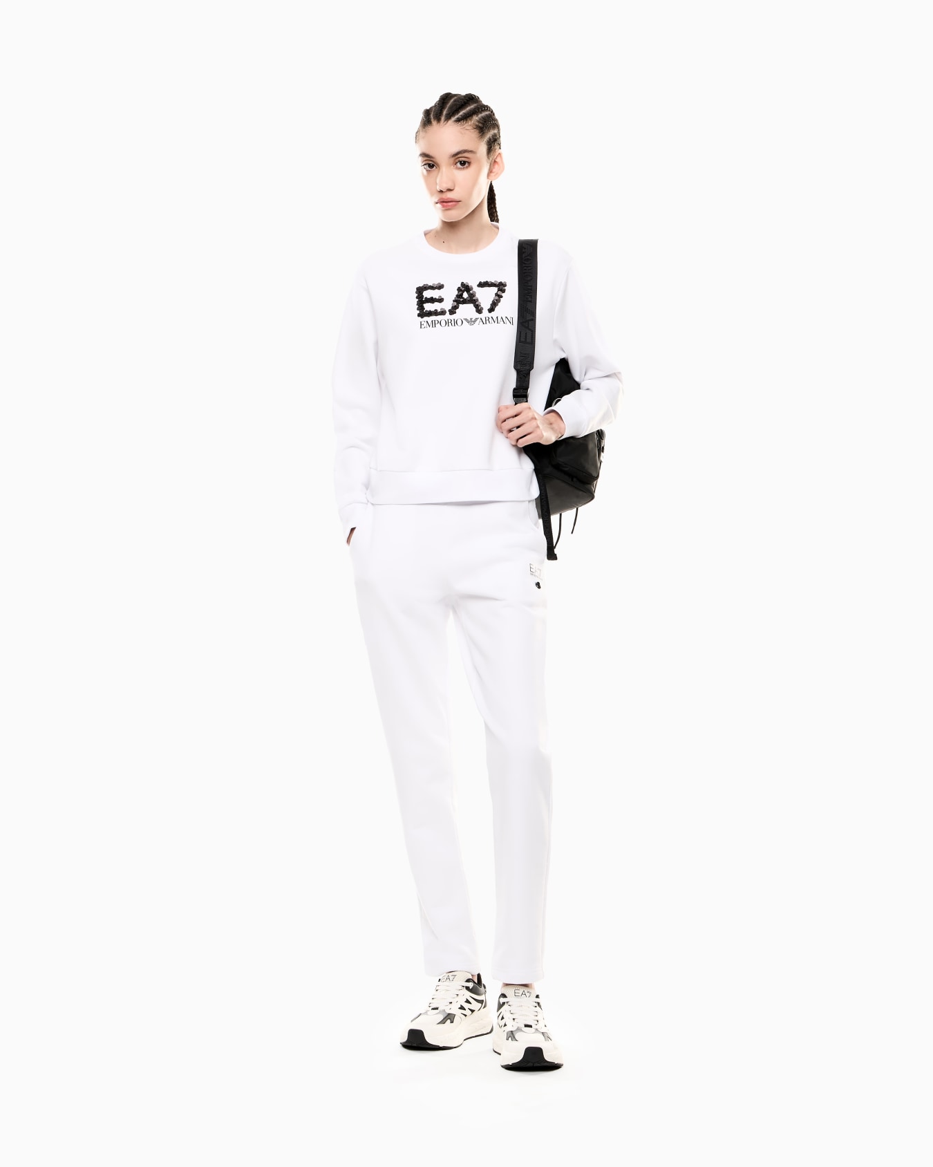 Cotton-blend crew-neck sweatshirt Slide 1
