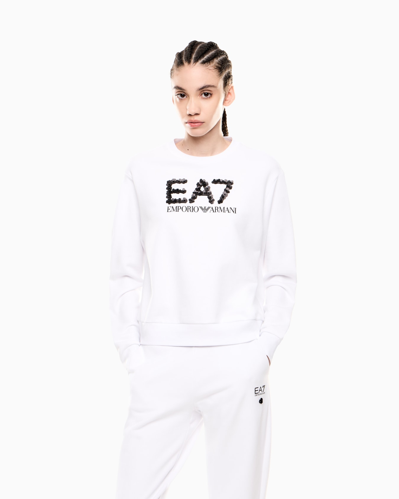 Cotton-blend crew-neck sweatshirt Slide 3