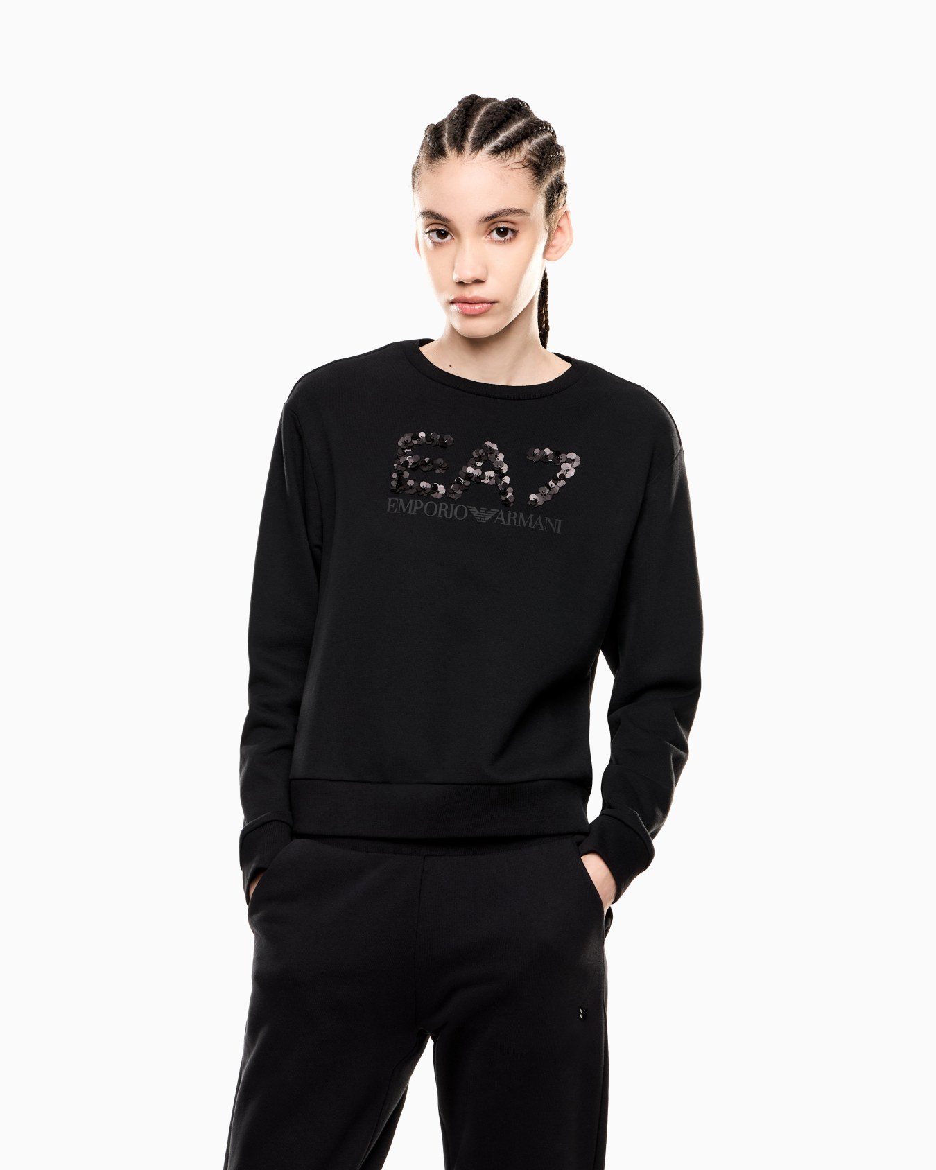 Cotton-blend crew-neck sweatshirt Slide 3