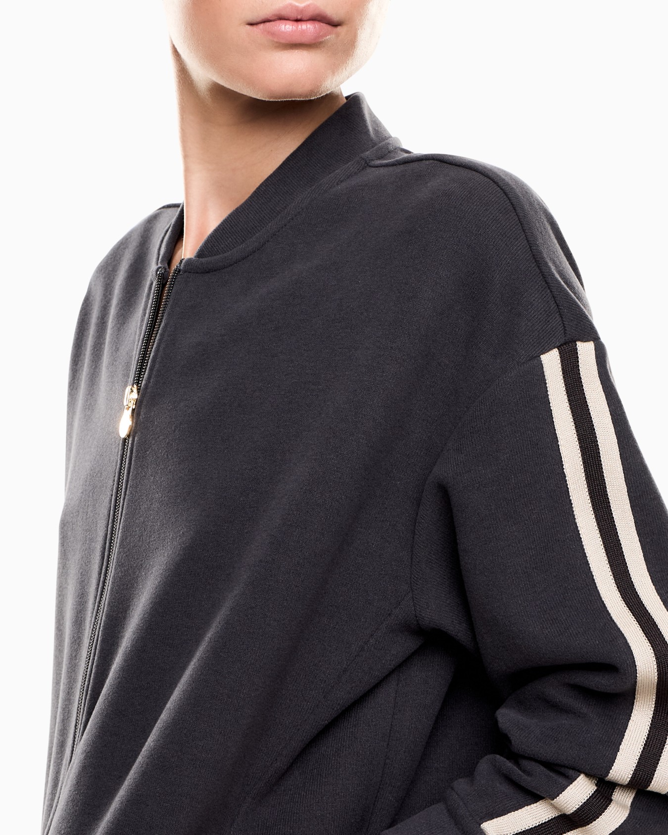 Sporty Forever ジップアップ スウェットシャツ コットン混紡 スライドする 4