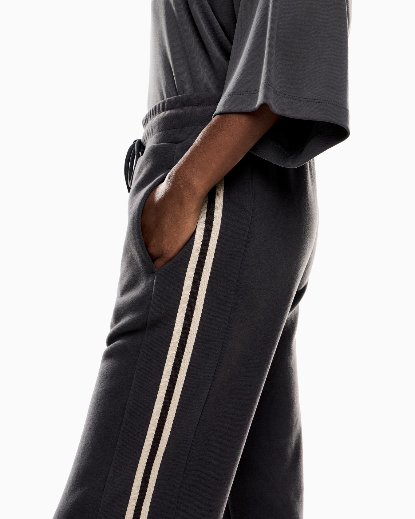 Sporty Forever ワイドパンツ コットン混紡 スライドする 4