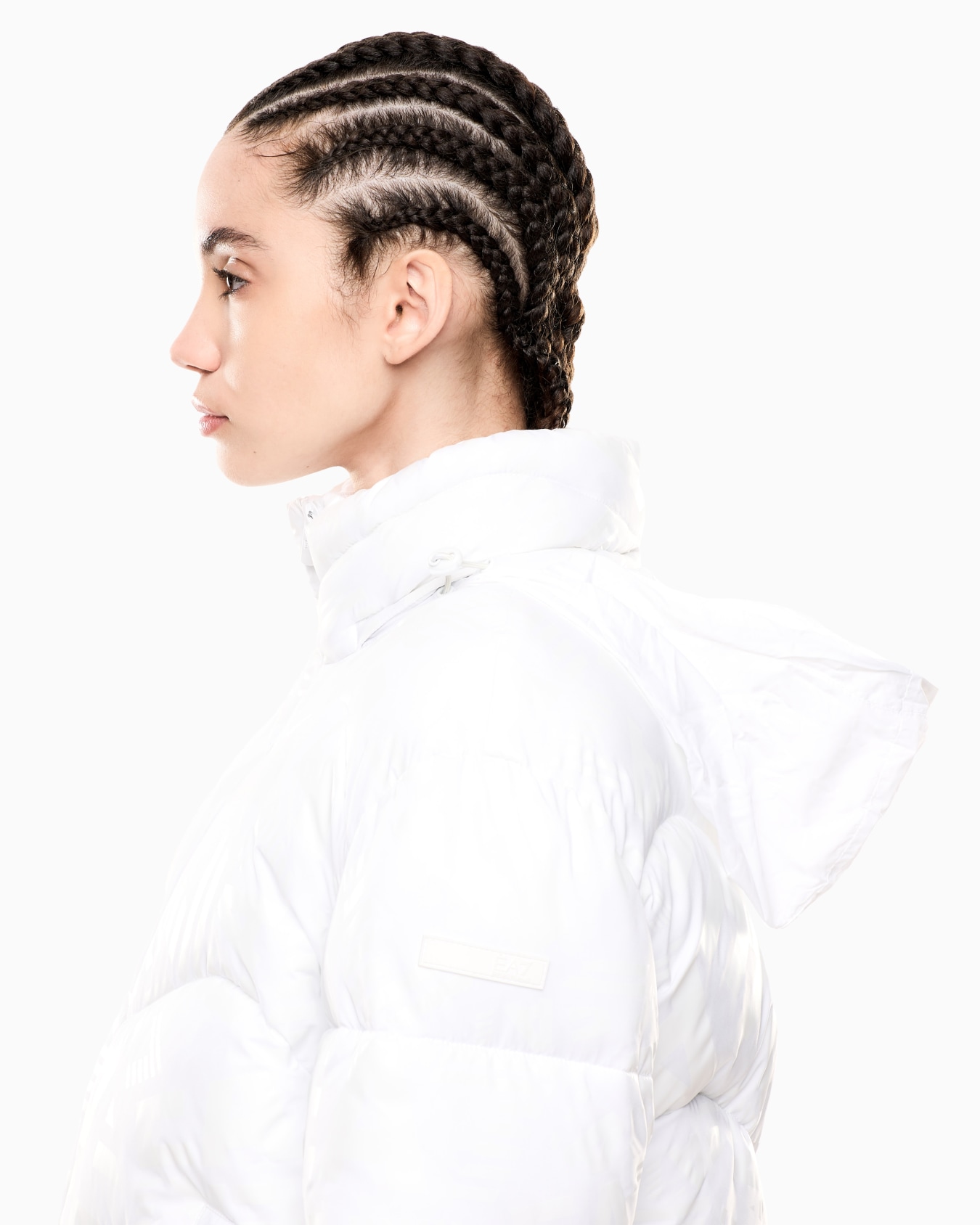 Nylon padded jacket with all-over monogram print Slide 4