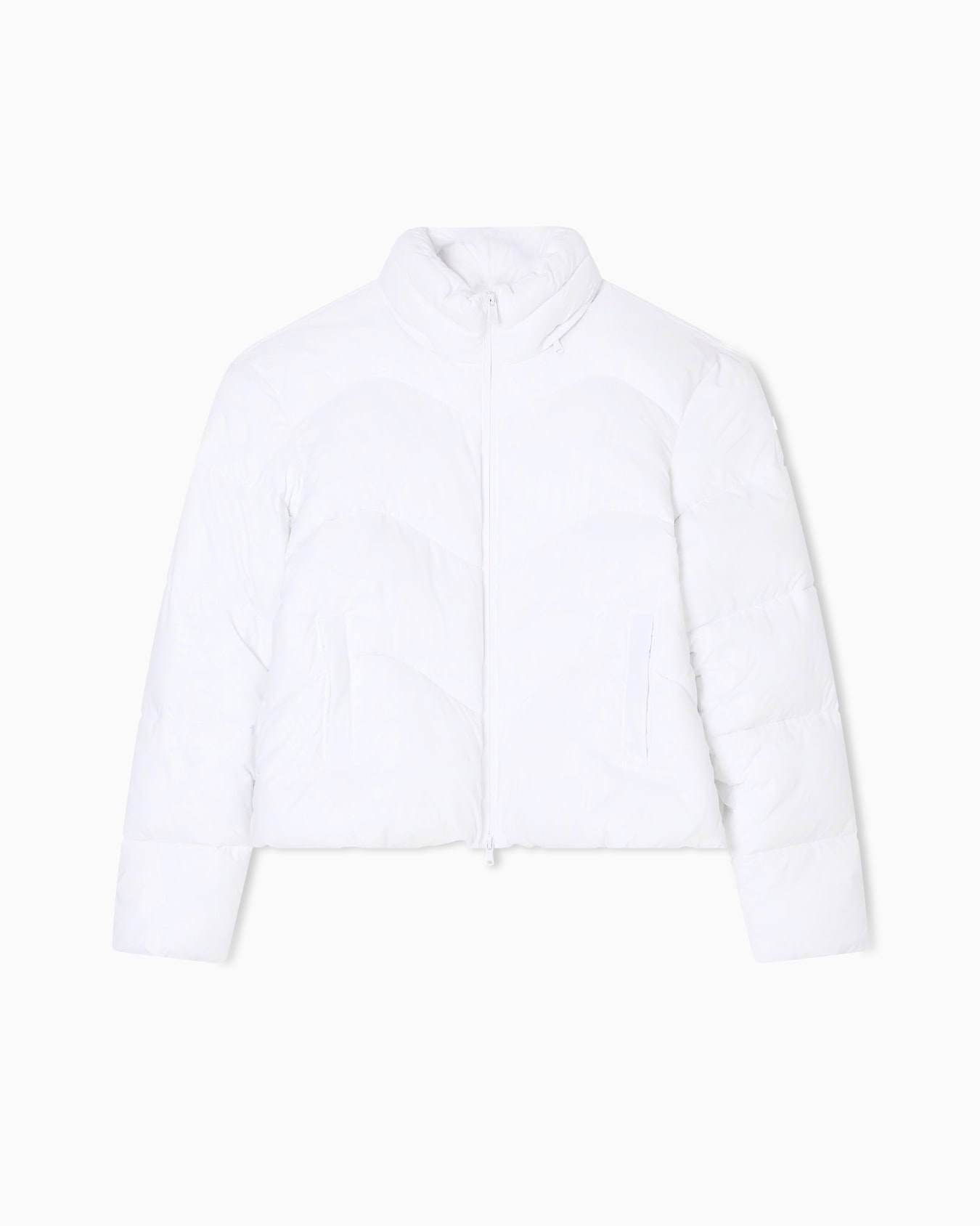 Nylon padded jacket with all-over monogram print Slide 0