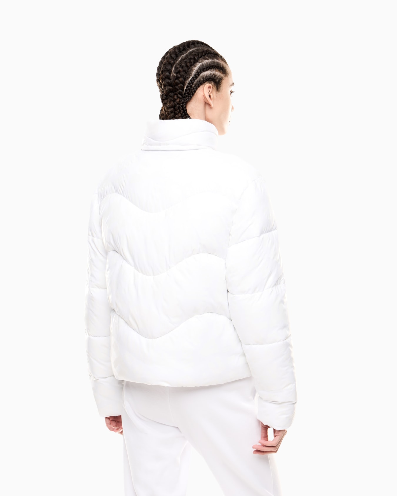 Nylon padded jacket with all-over monogram print Slide 2