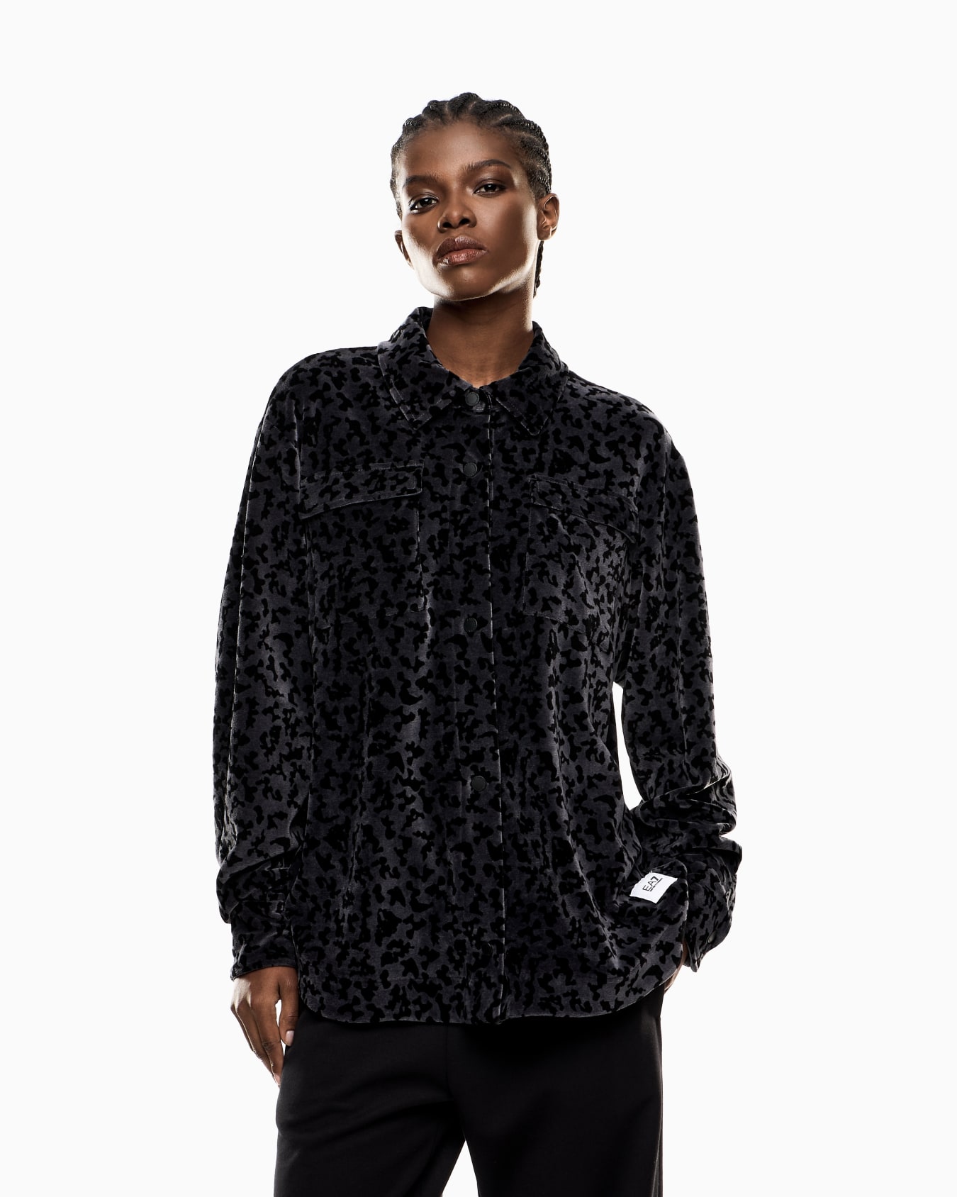 Graphic Series animal-print chenille overshirt Slide 3