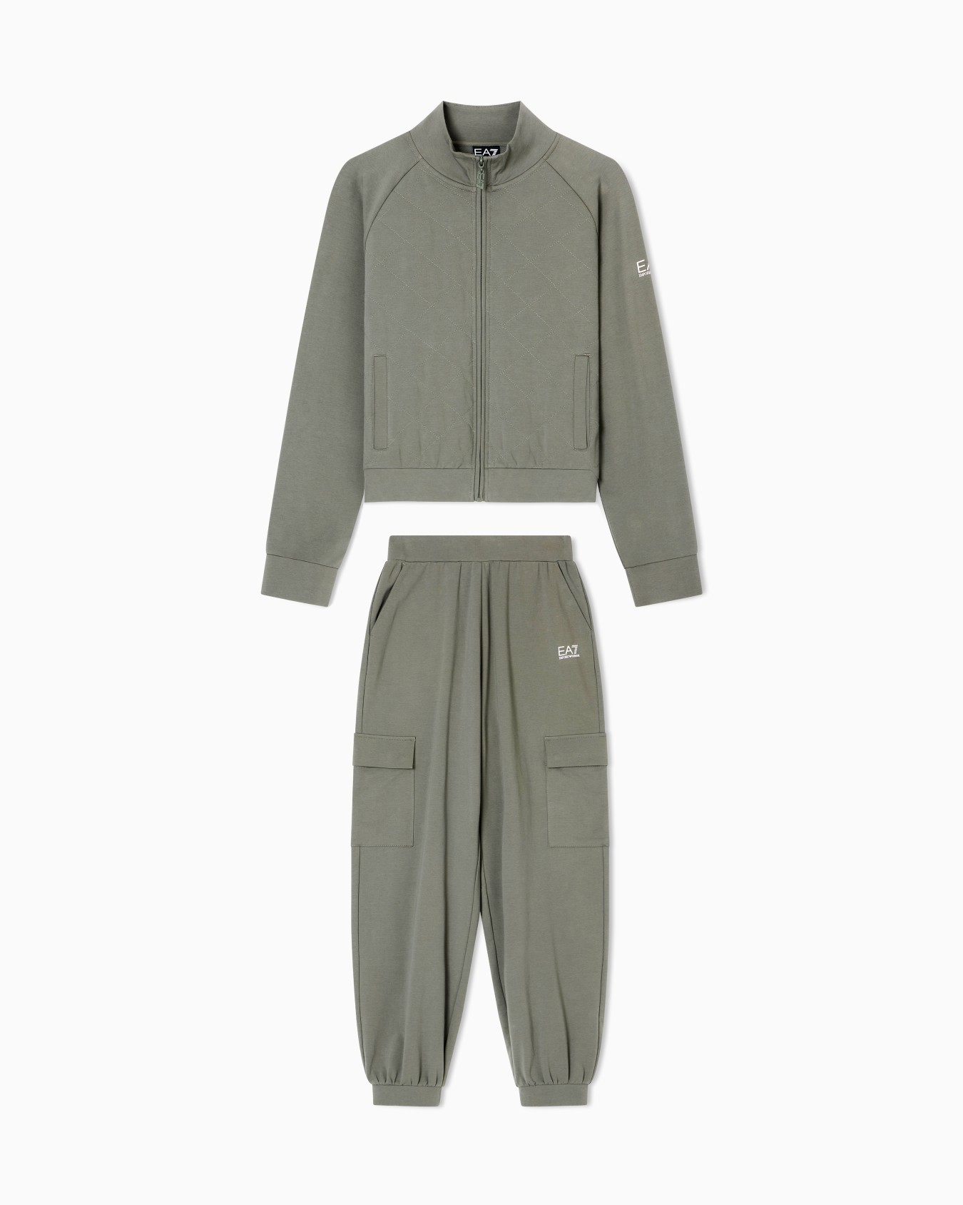 Stretch cotton tracksuit with cargo trousers Slide 0