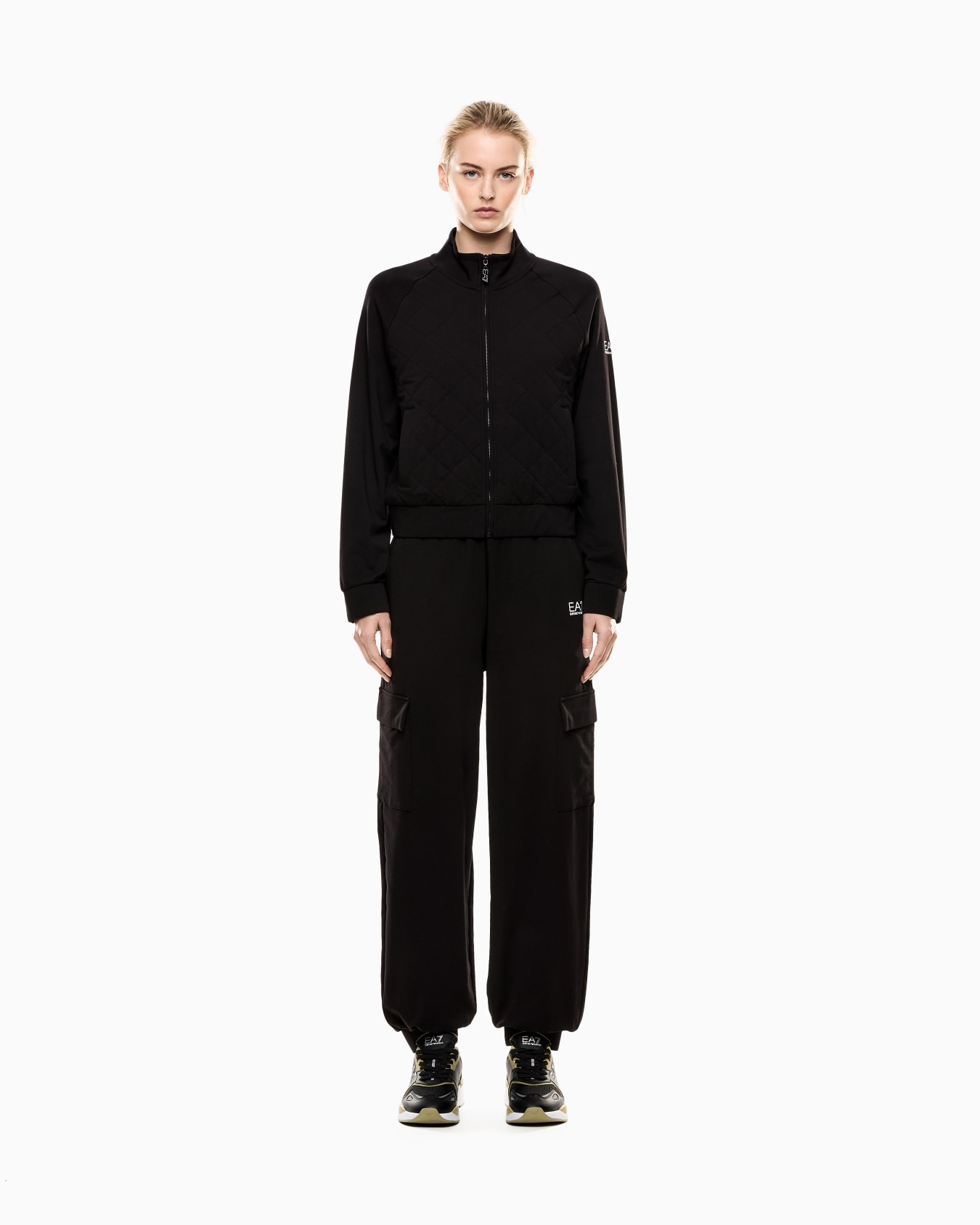 Stretch cotton tracksuit with cargo trousers Slide 1