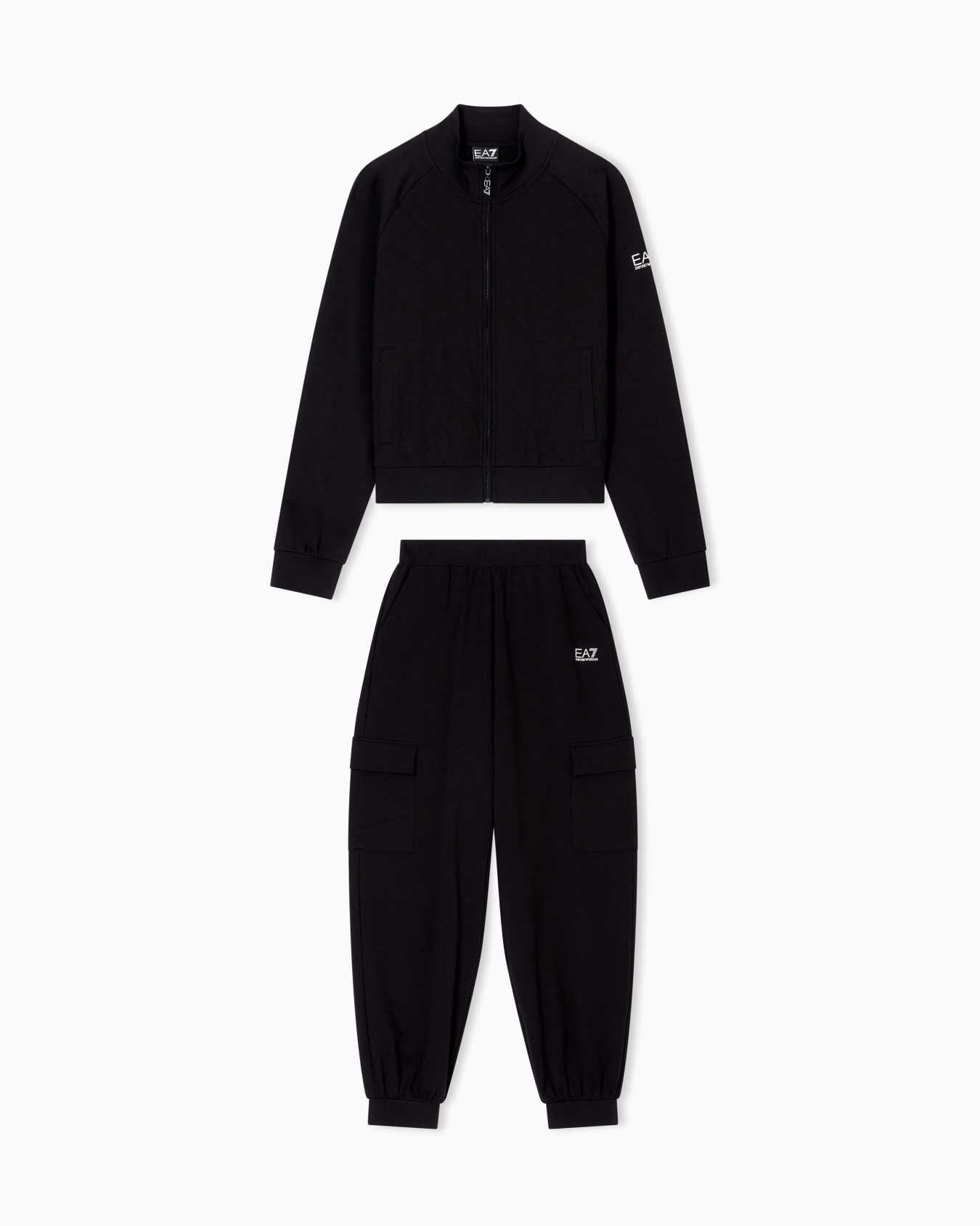 Stretch cotton tracksuit with cargo trousers Slide 0