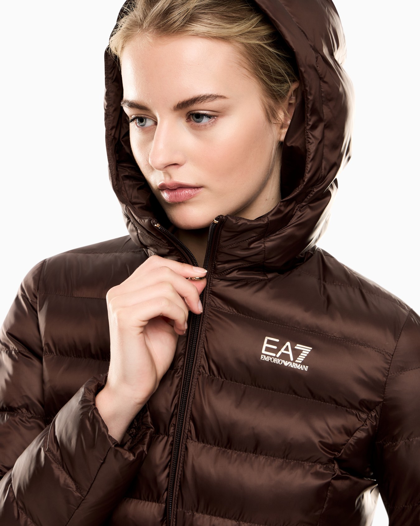 Wattierte Core Lady Jacke aus Nylon Folie 4