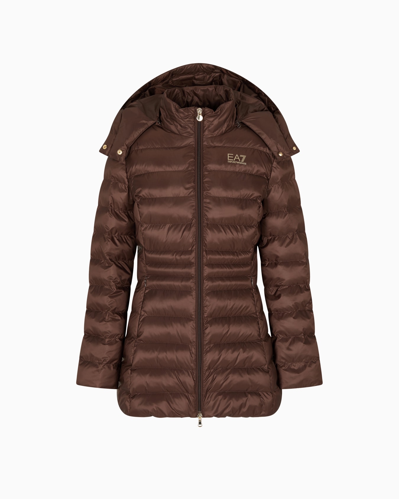 Caban mit Kapuze aus wattiertem Nylon Folie 0
