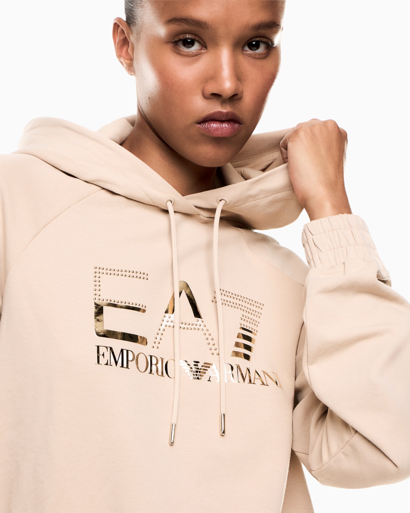 Organic cotton-blend tracksuit with oversized logo Slide 3